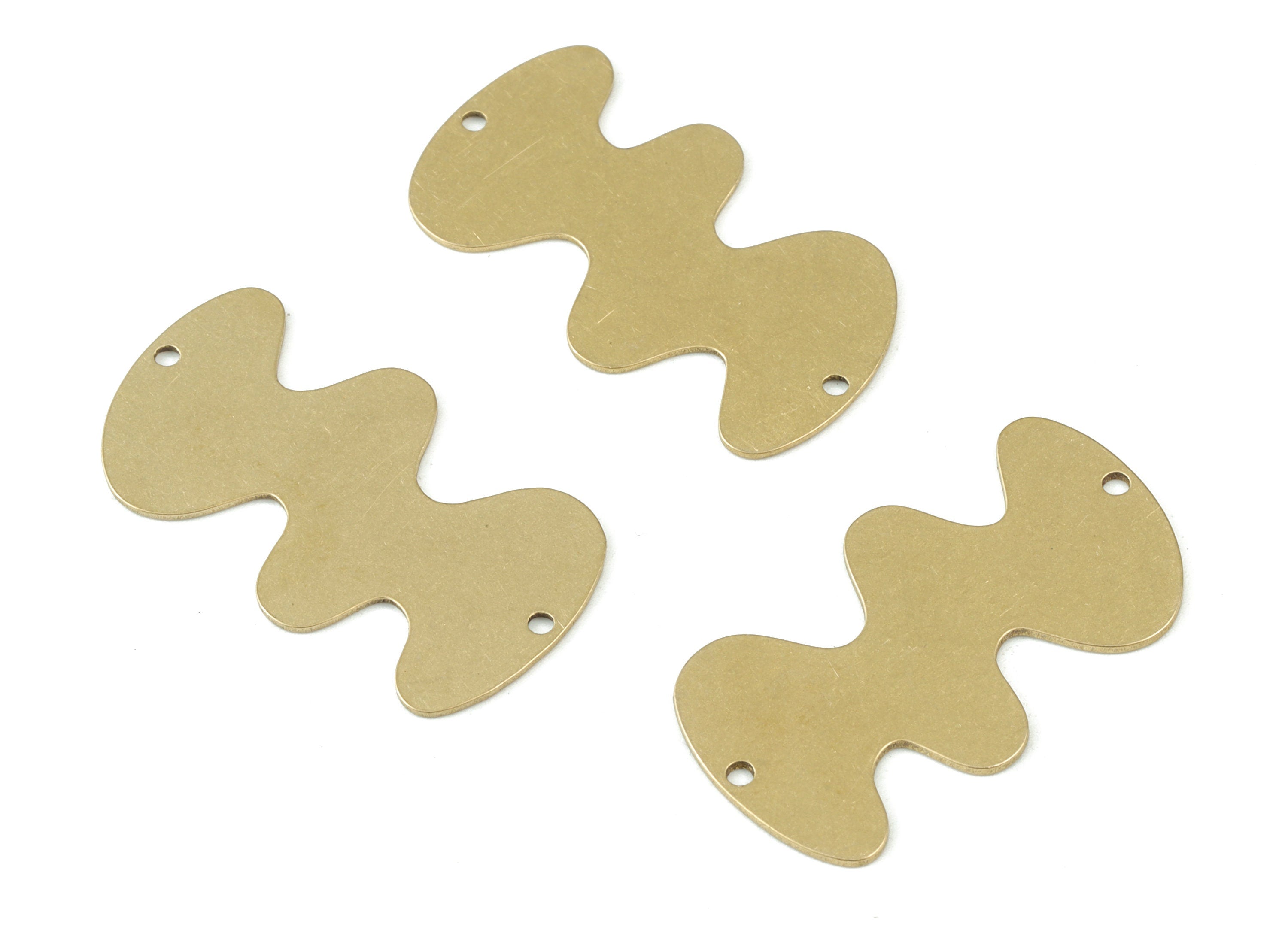 Cloud Earring Connector - Raw Brass Cloud Earring Charms - Jewelry Supplies - 30x16x0.6mm - PPM3510 - DOMEDBAZAAR