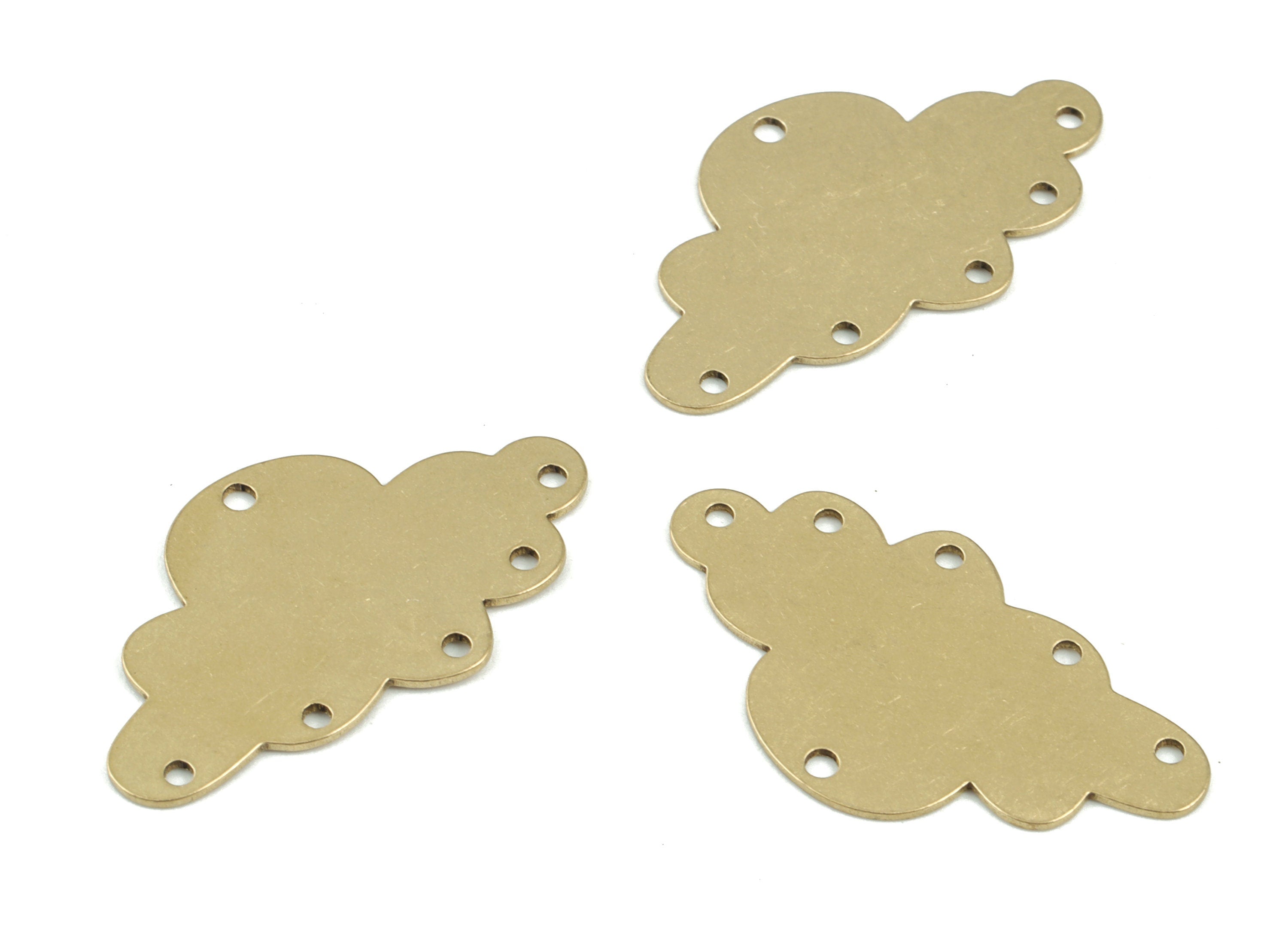 Personalized stamping blank - Brass Cloud Earring Connector - Raw Brass Cloud Charms - Jewelry Supplies - 30x17x0.6mm - PPM3461 - DOMEDBAZAAR