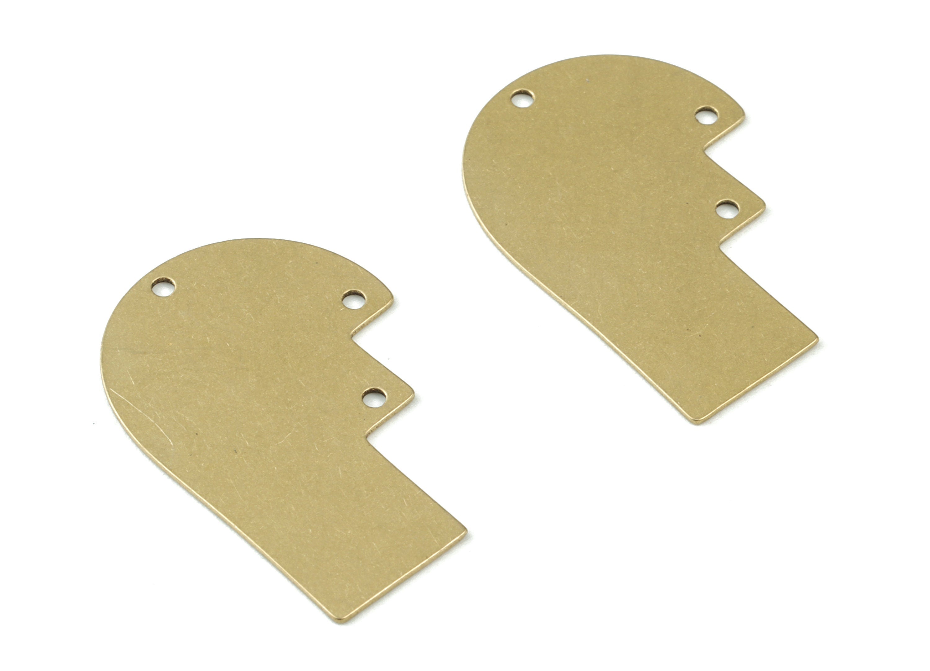 Personalized stamping blank - Brass Geometric Earring Connector - Raw Brass Geometric Charms - Jewelry Supplies - 30x21x0.6mm - PPM3486 - DOMEDBAZAAR