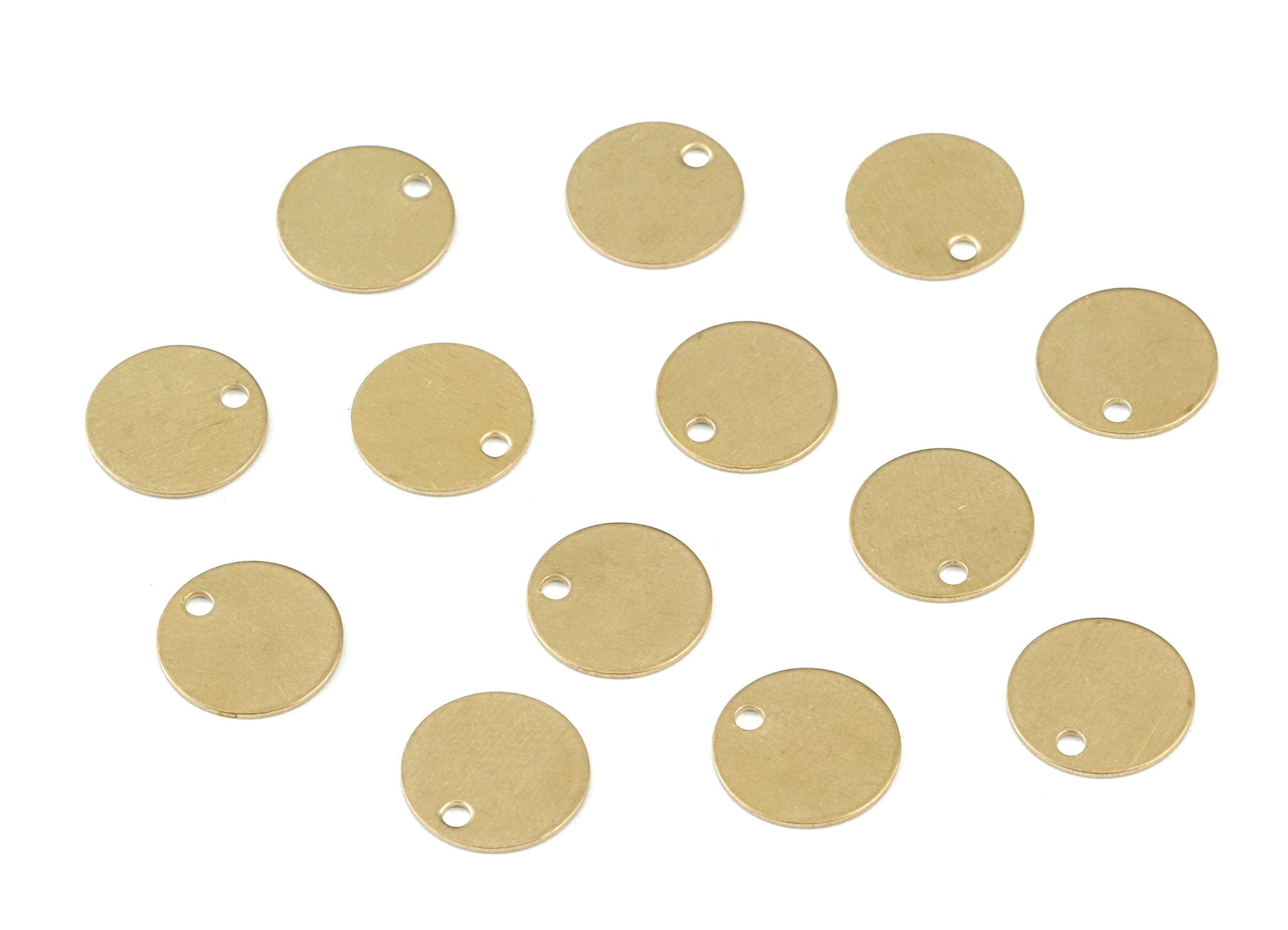 Personalized stamping blank - Brass Mini Coin Stamping Blank - Raw Brass Mini Round Earring Charms and Pendant - 10x10x0.49mm - PP3605 - DOMEDBAZAAR