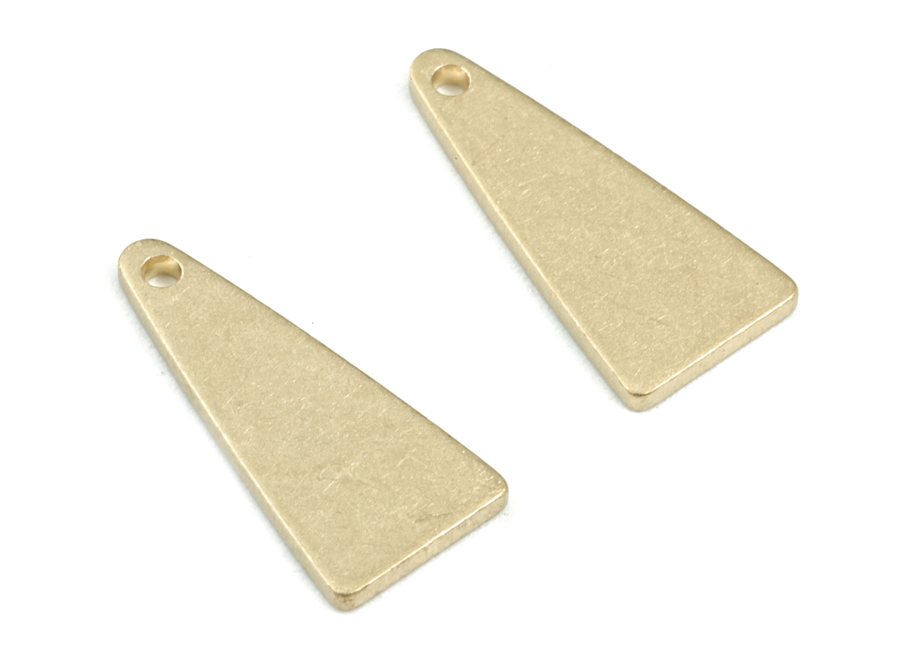 Personalized stamping blank - Brass Triangle Earring Charms - Raw Brass Triangle Pendant - Earring Findings - 15x6.96x0.96mm - PP3607 - DOMEDBAZAAR