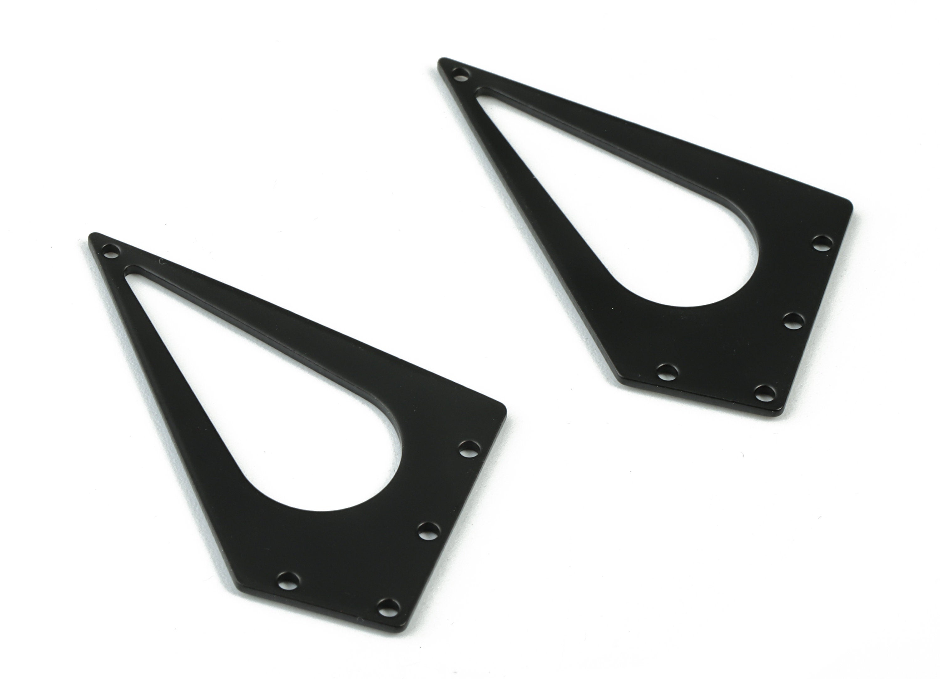 Black Diamond Connector - Matte Black Brass Drop Earring Charms - Earring Findings - Jewelry Supplies - 41.39x23.84x1.18mm - PP2080B - DOMEDBAZAAR