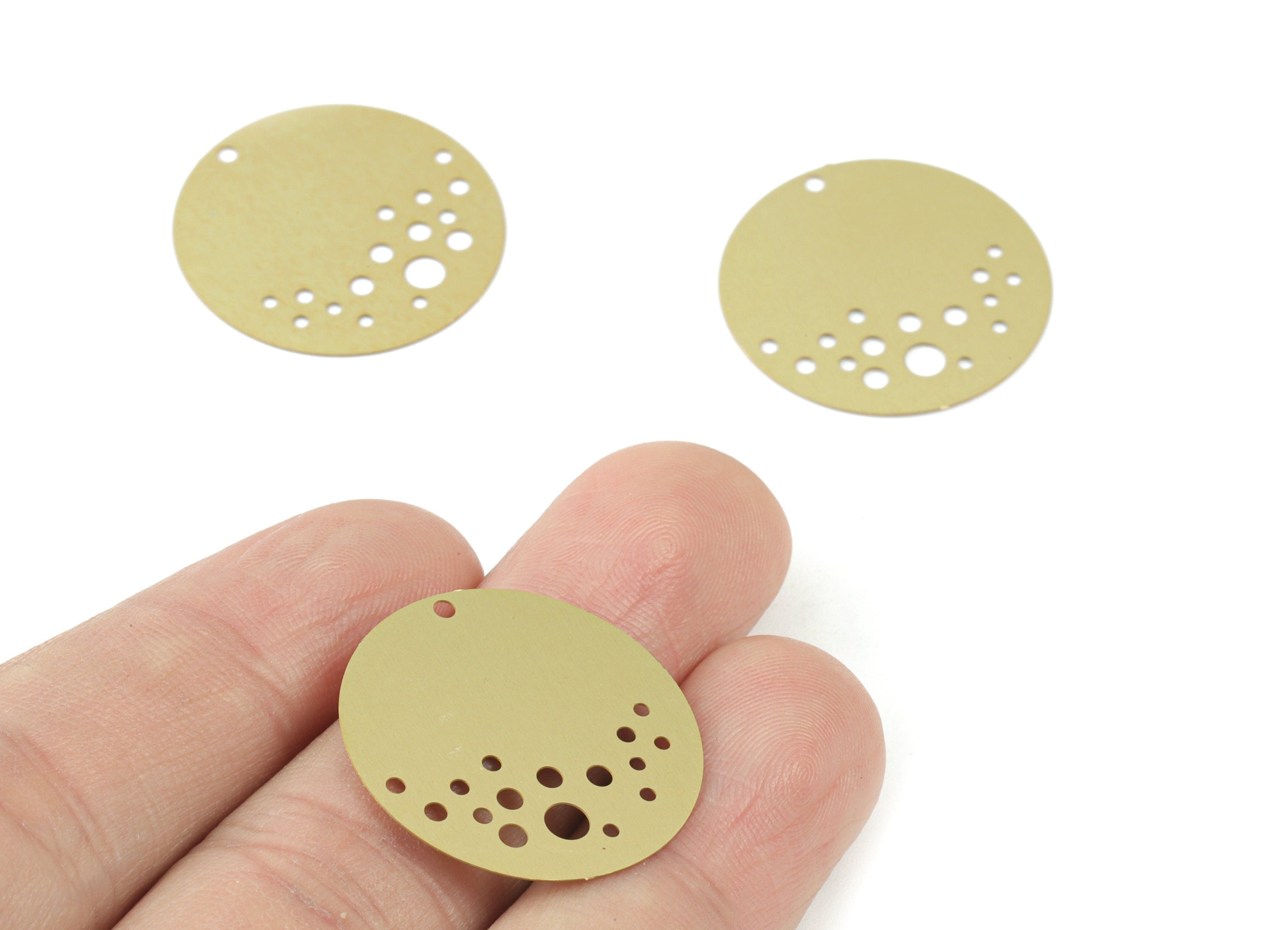 Personalized stamping blank - Brass Round Stamping Blank - Raw Brass Circle Earring Charms - Earring Findings - 25x25x0.29mm - JJB6401 - DOMEDBAZAAR