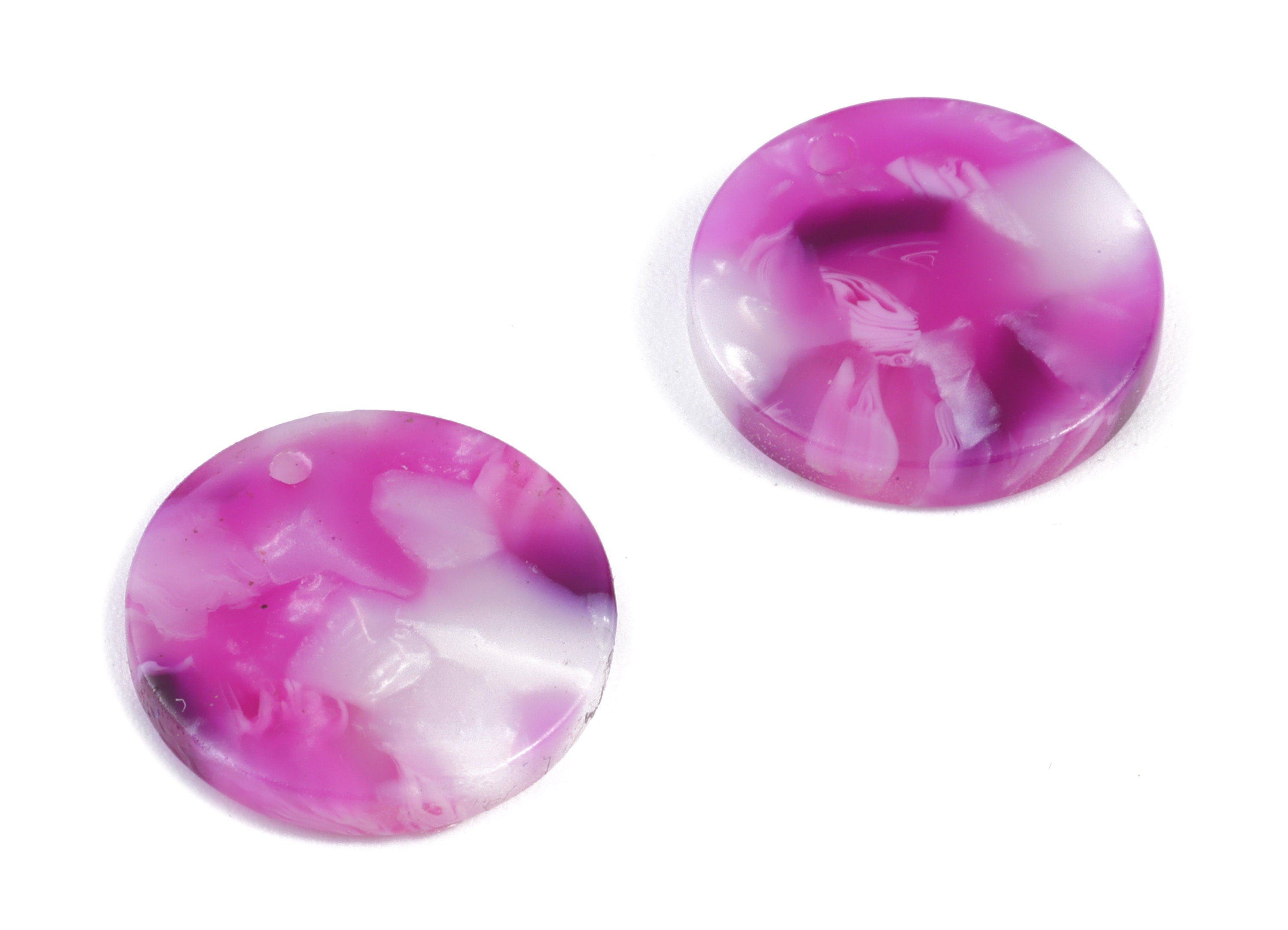 Acetate Round Charms - Round Earrings and Pendant - Earring Findings - Jewelry Supplys - Color Code: A224 - 15.7x15.7x2.78mm - AC1675-A224 - DOMEDBAZAAR