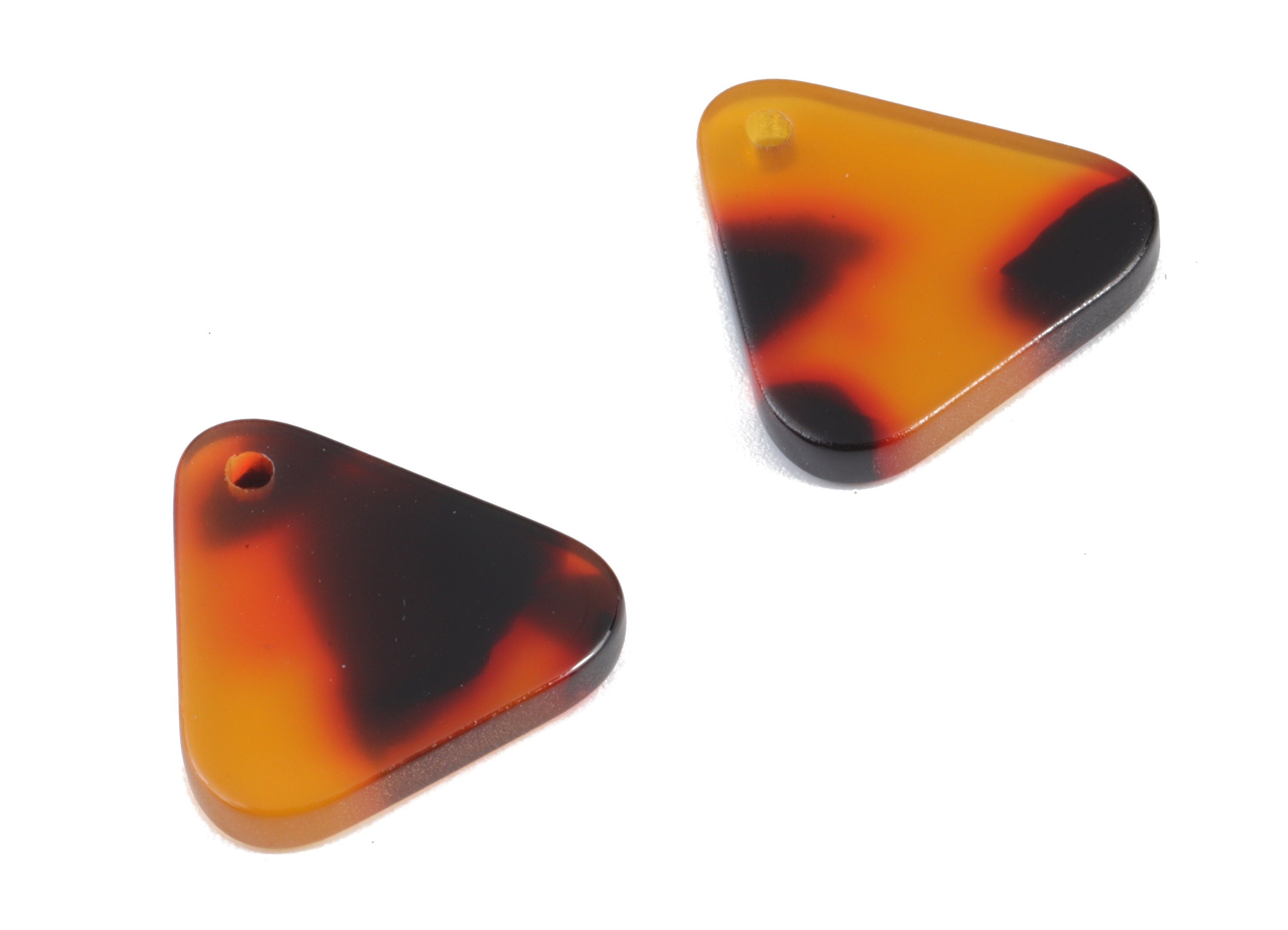 Acetate Acrylic Charms - Tortoise Shell Earring - Triangle Pendant - Jewelry Supplies - Color Code: A04 - 16.28x16.14x2.66mm - AC1318-A04 - DOMEDBAZAAR