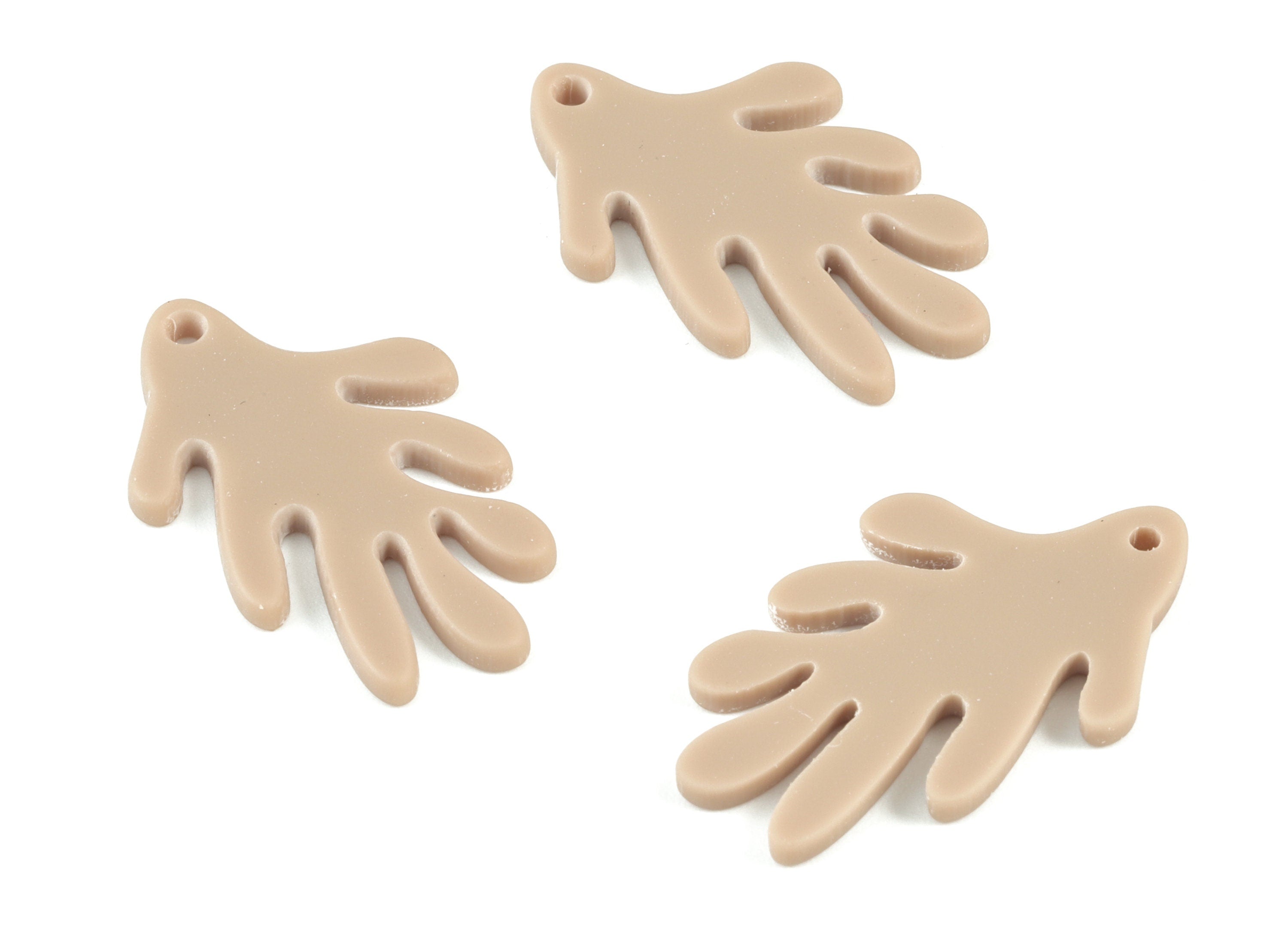 Acrylic Brown Leaf Earring Charms - Acrylic Leaf Earrings - Jewelry Supplies - Color Code:A498 - 29.71x18.37x1.89mm - AC2117-A498 - DOMEDBAZAAR