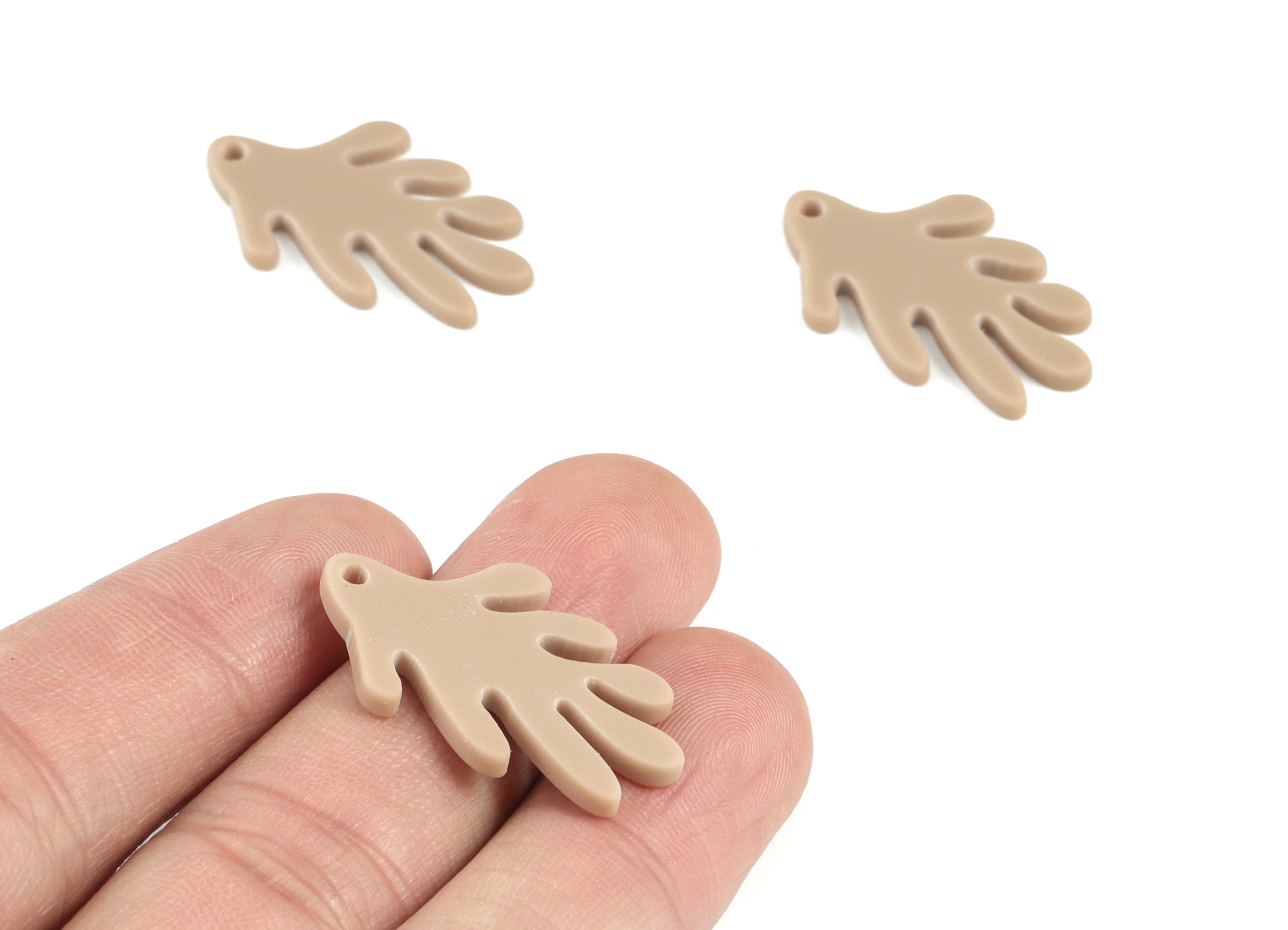 Acrylic Brown Leaf Earring Charms - Acrylic Leaf Earrings - Jewelry Supplies - Color Code:A498 - 29.71x18.37x1.89mm - AC2117-A498 - DOMEDBAZAAR