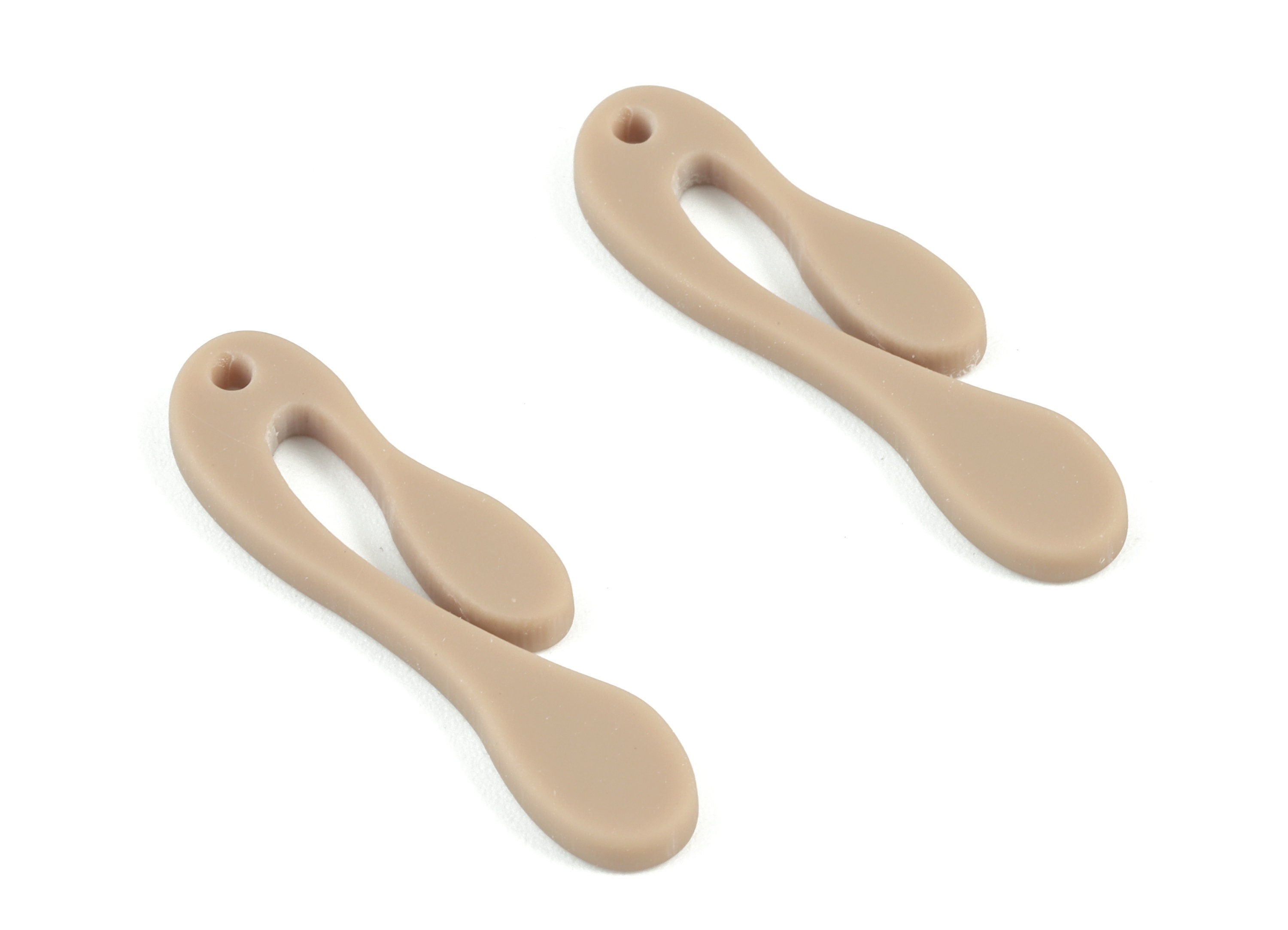 Acrylic Brown Drop Earring Charms - Acrylic Drop Pendant - Jewelry Supplies - Color Code:A498 - 32.53x8.45x2.05mm - AC2121-A498 - DOMEDBAZAAR