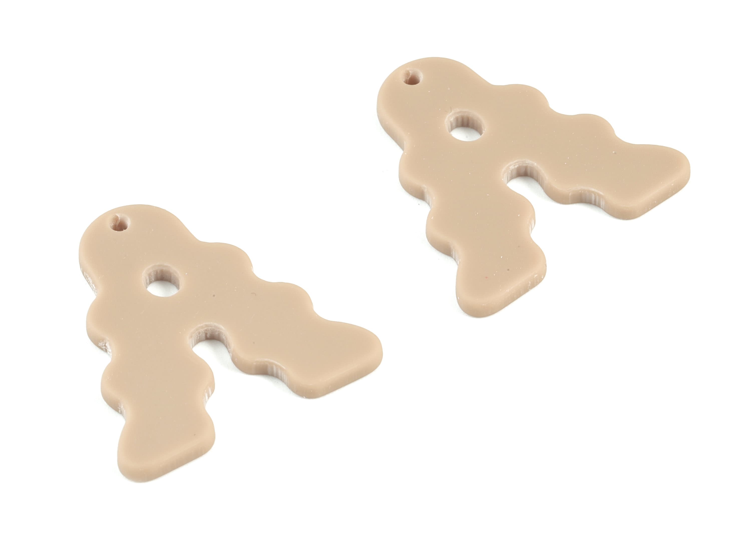 Acrylic Triangle Earring Charms - Brown Acrylic Triangle Earrings - Jewelry Supplies - Color Code:A498 - 29.7x28.48x2.09mm - AC2127-A498 - DOMEDBAZAAR