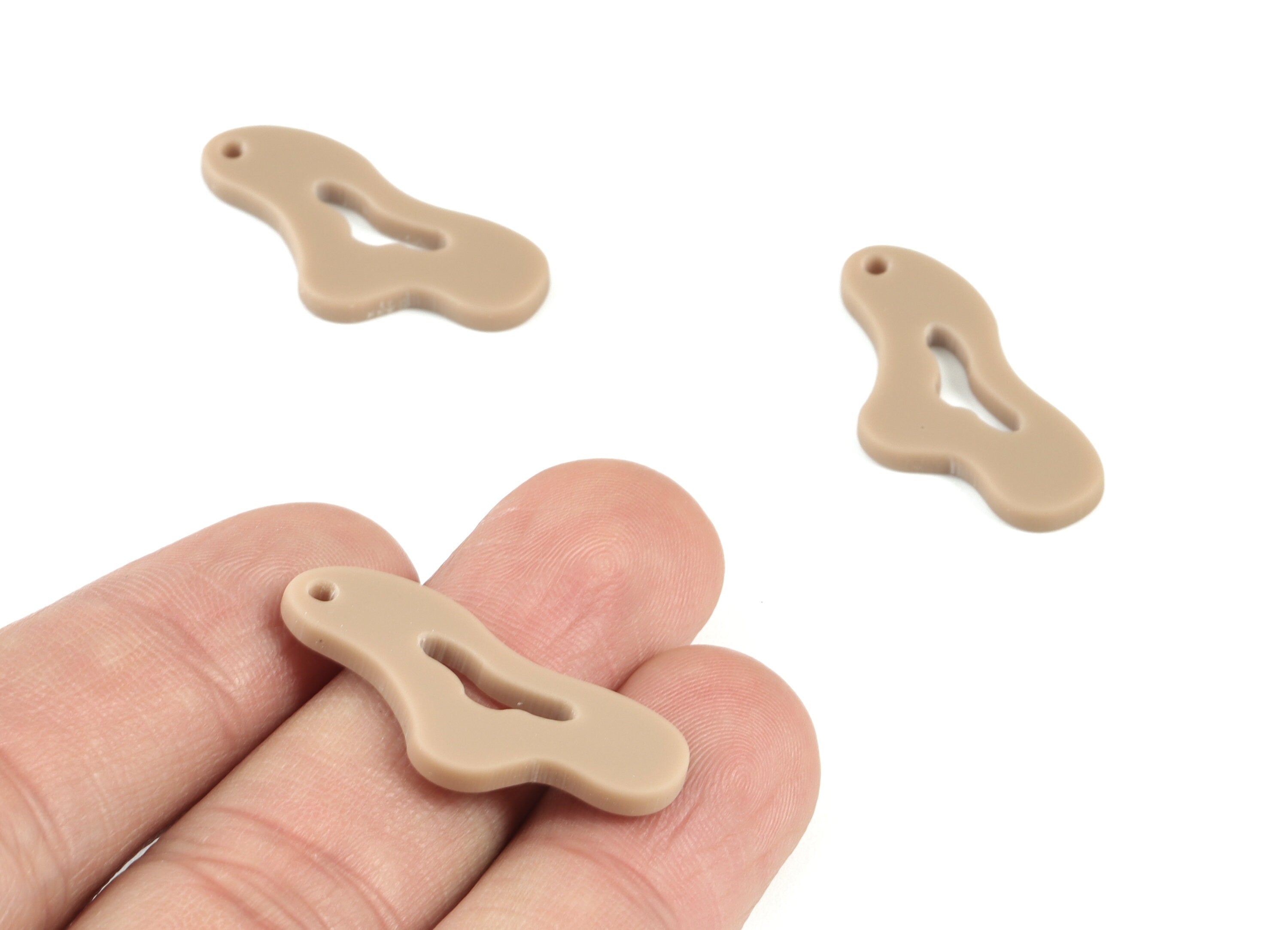 Acrylic Brown Cloud Earring Charms - Cloud Pendant - Earring Findings - Jewelry Supplies - Color Code:A498 - 29.73x14x1.92mm - AC2120-A498 - DOMEDBAZAAR