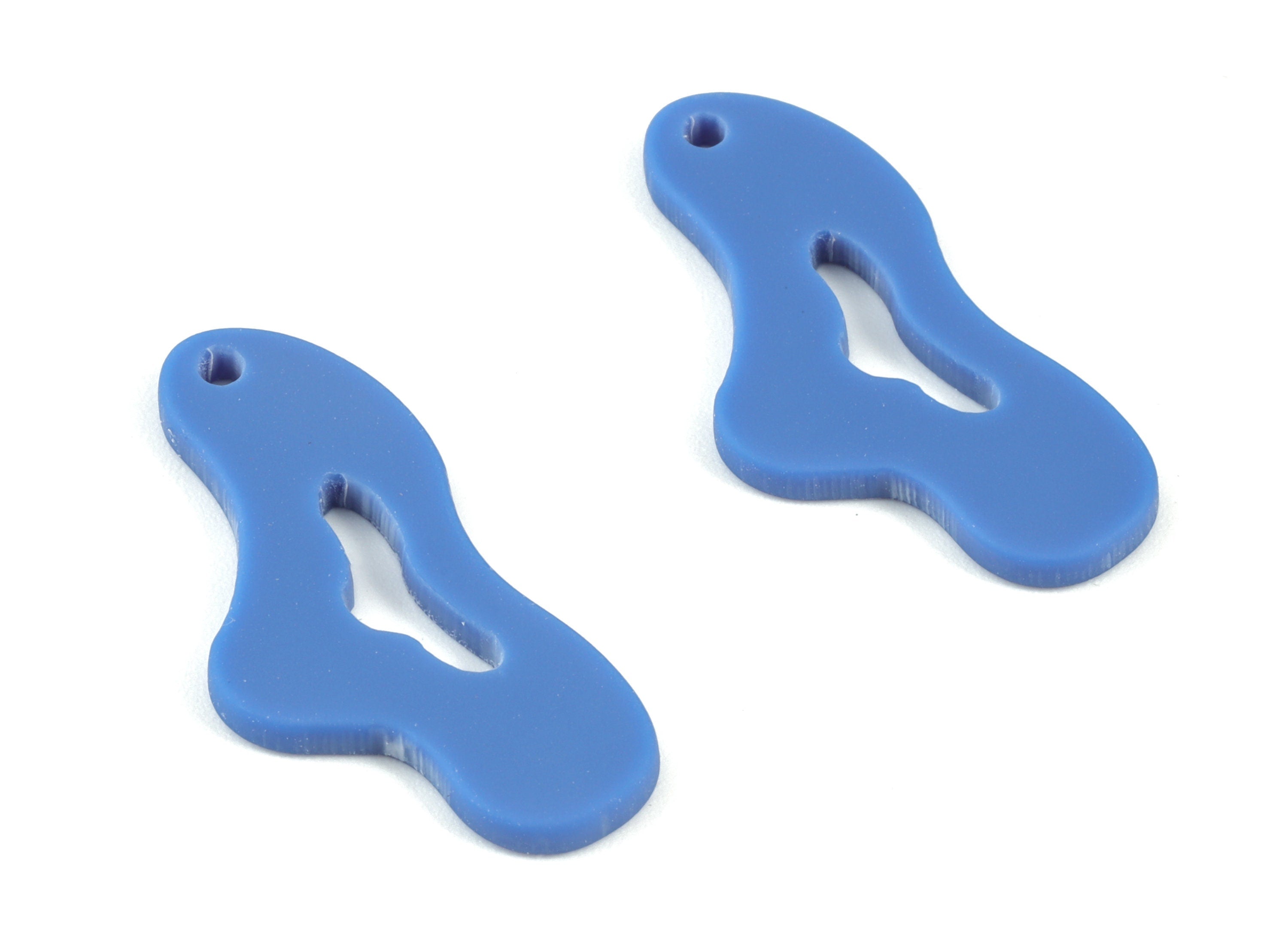 Acrylic Navy Cloud Earring Charms - Cloud Pendant - Earring Findings - Jewelry Supplies - Color Code:A522 - 29.73x14x1.92mm - AC2120-A522 - DOMEDBAZAAR