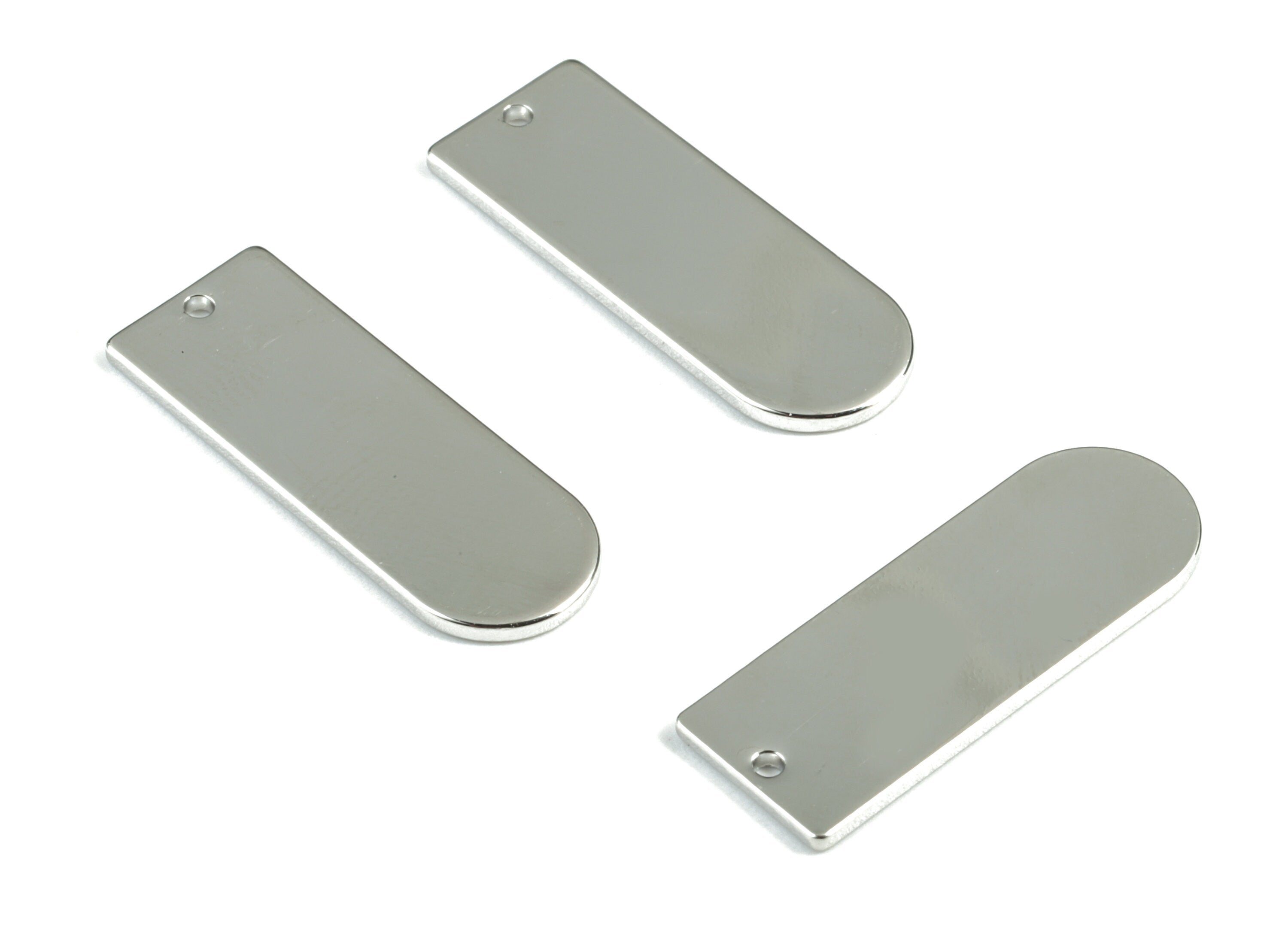 Personalized stamping blank - Silver Long D Earring Charms - Silver Tone Plated Brass Long Oval Charms - 26.32x9.5x0.99mm - PP1406S - DOMEDBAZAAR