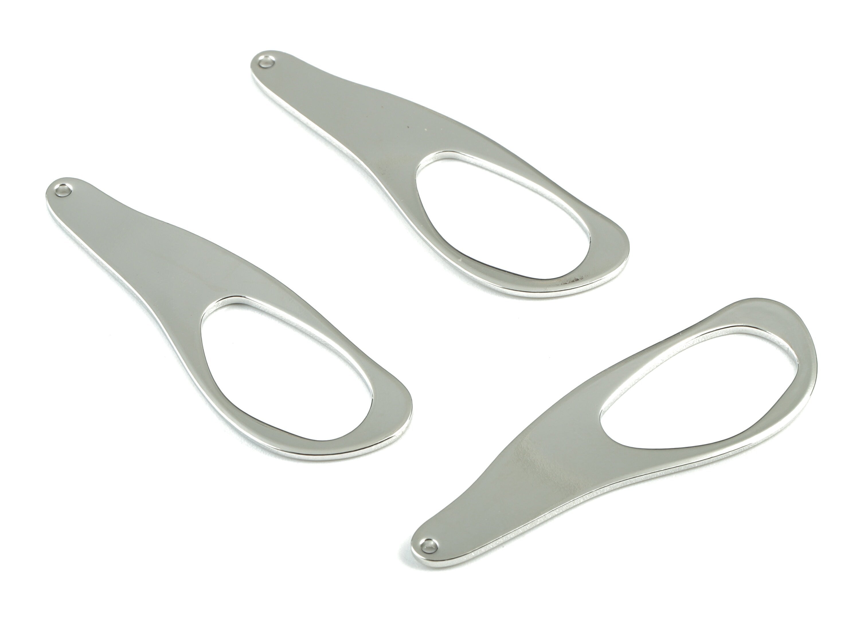 Personalized stamping blank - Silver Drop Earring Charms - Silver Tone Plated Brass Drop Pendant - 42.97x13.8x1.17mm - PP1964S - DOMEDBAZAAR