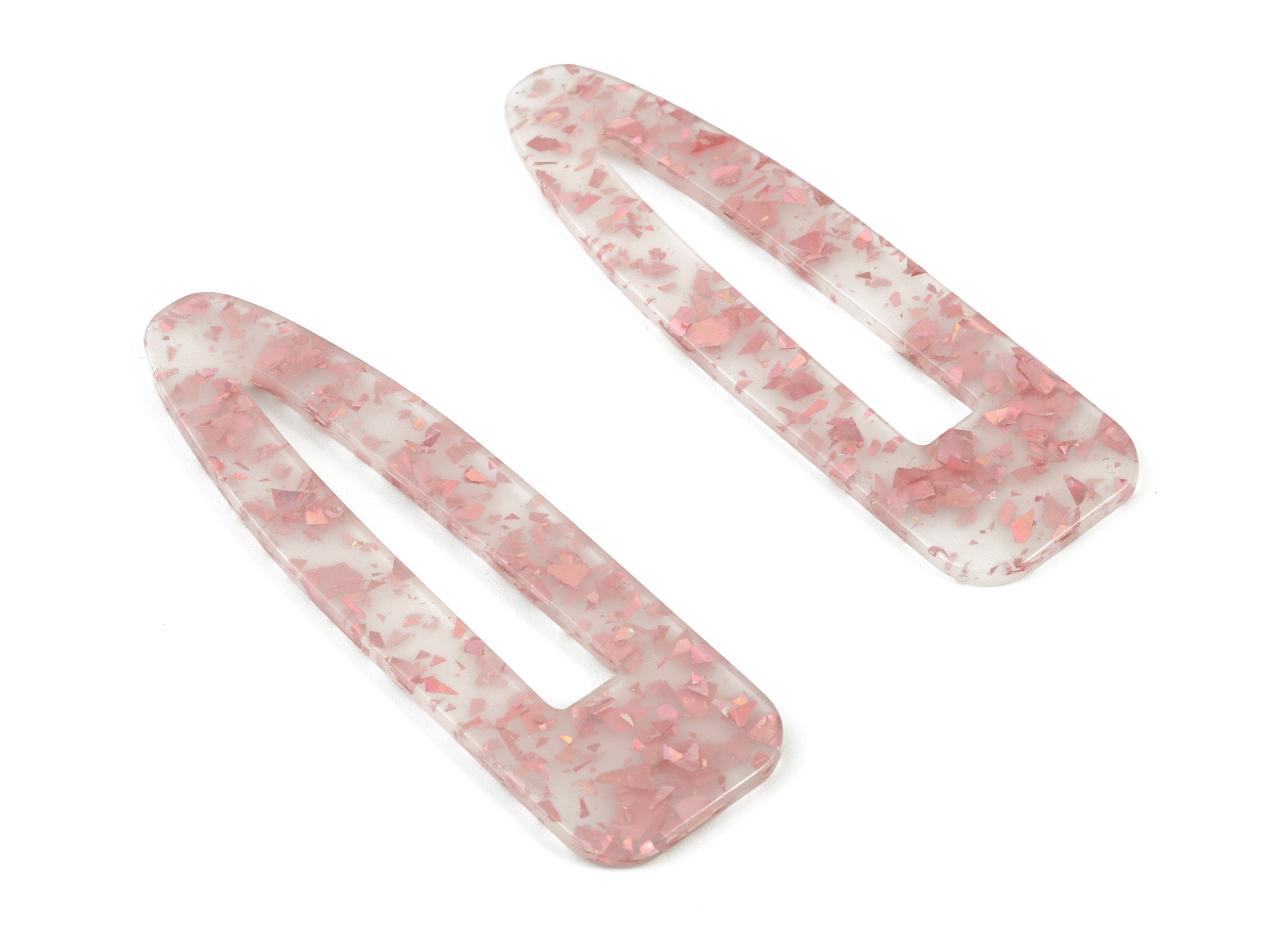Acetate Acrylic Hair Barrette - Tortoise Shell Hair Clip - Color Code:A500 - 69.2x20.4x2.4mm - AC1546-A500 - DOMEDBAZAAR