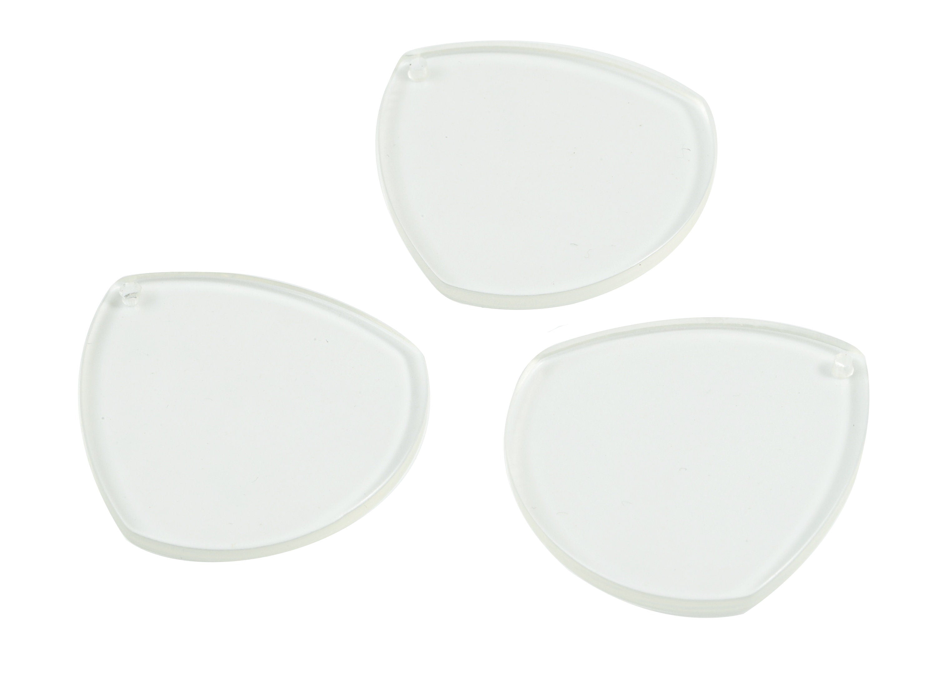 Acrylic Clear Drop Pendant - Acrylic Clear Drop Earring Charms - Jewelry Supplies - Color Code:A63- 34x31.9x2.2mm - AC2100-A63 - DOMEDBAZAAR