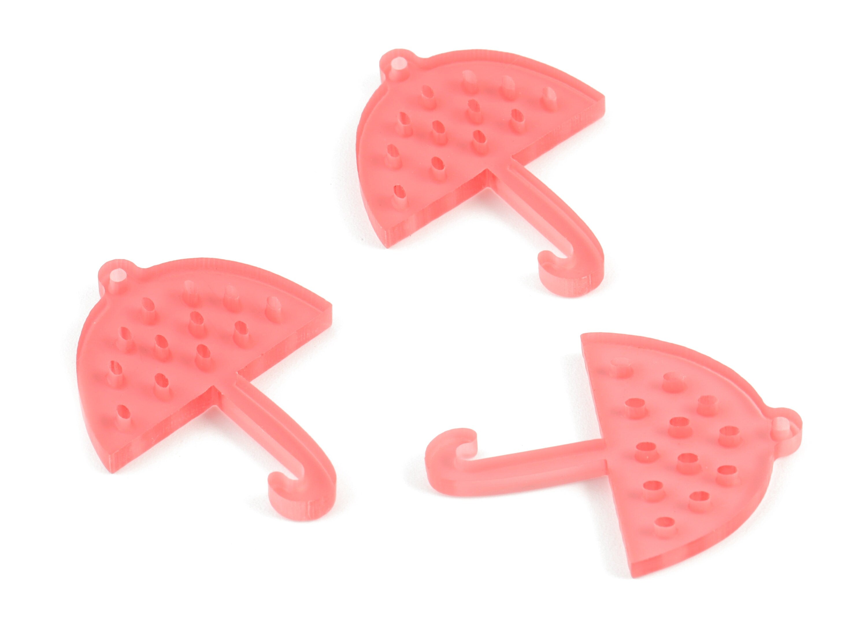 Bead door window curtain - Acrylic Umbrella Red wind bell chimes - Umbrella Earring Charms - Color Code:A465- 32x25x3mm - AC2143-A465 - DOMEDBAZAAR