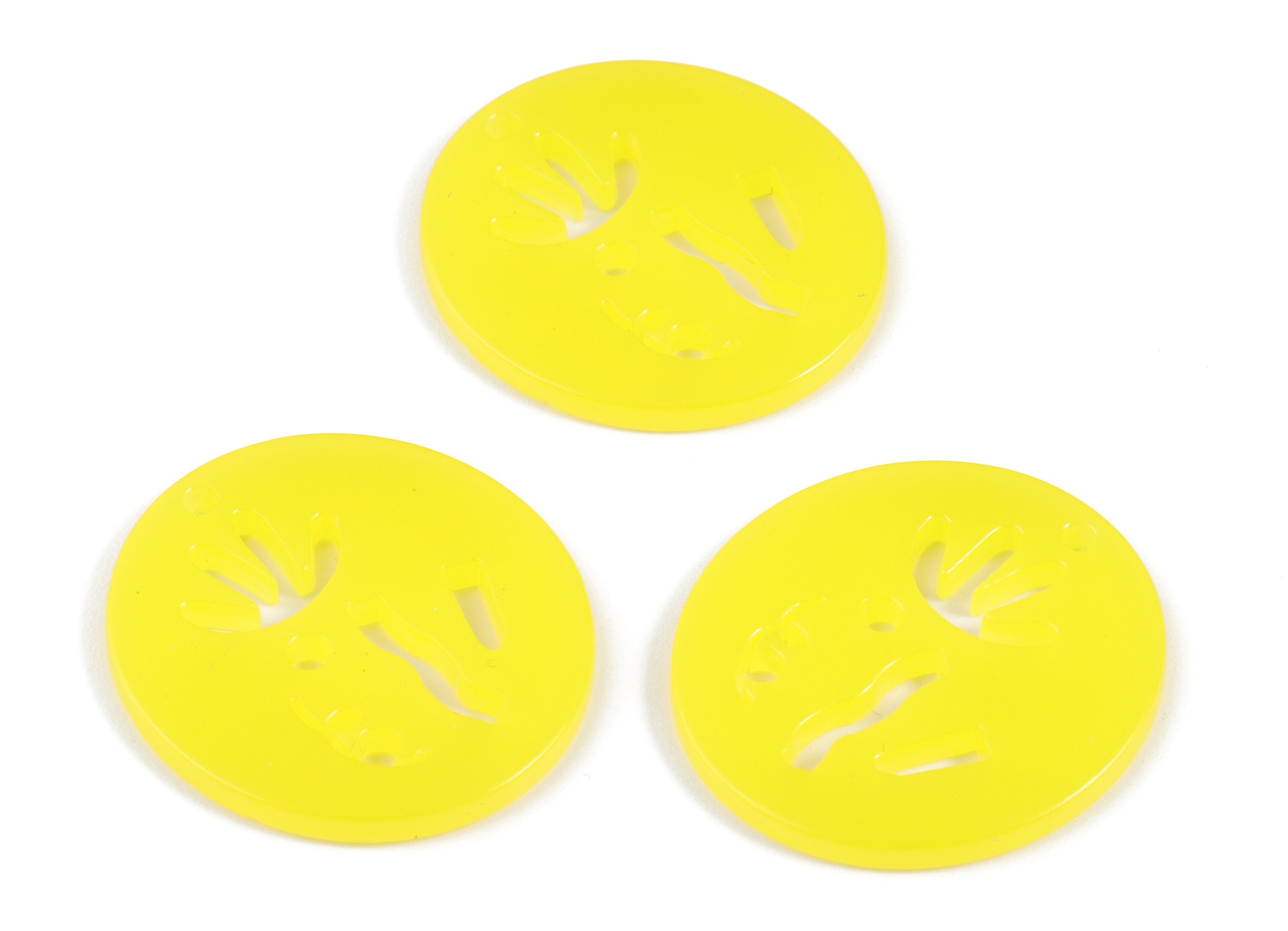 Bead door window curtain - Acrylic Yellow Round wind bell chimes - Circle Earring Charms - Color Code:A533- 29.8x27.75x2.27mm - AC2135-A533 - DOMEDBAZAAR