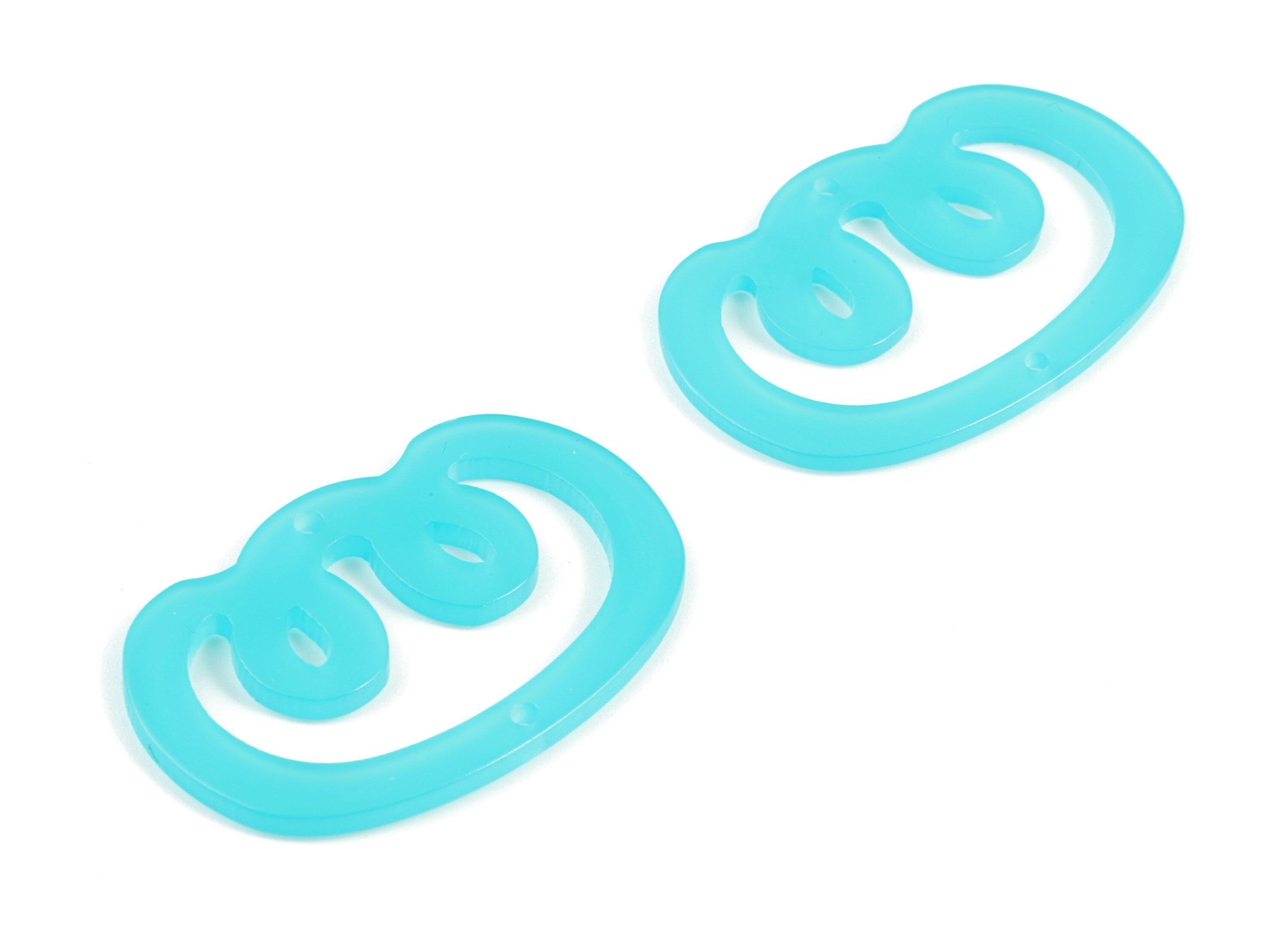 Bead door window curtain - Acrylic Oval Knot Turquoise wind bell chimes - Oval Earring Connector - Color Code:A531 - 39x25x2mm - AC2134-A531 - DOMEDBAZAAR