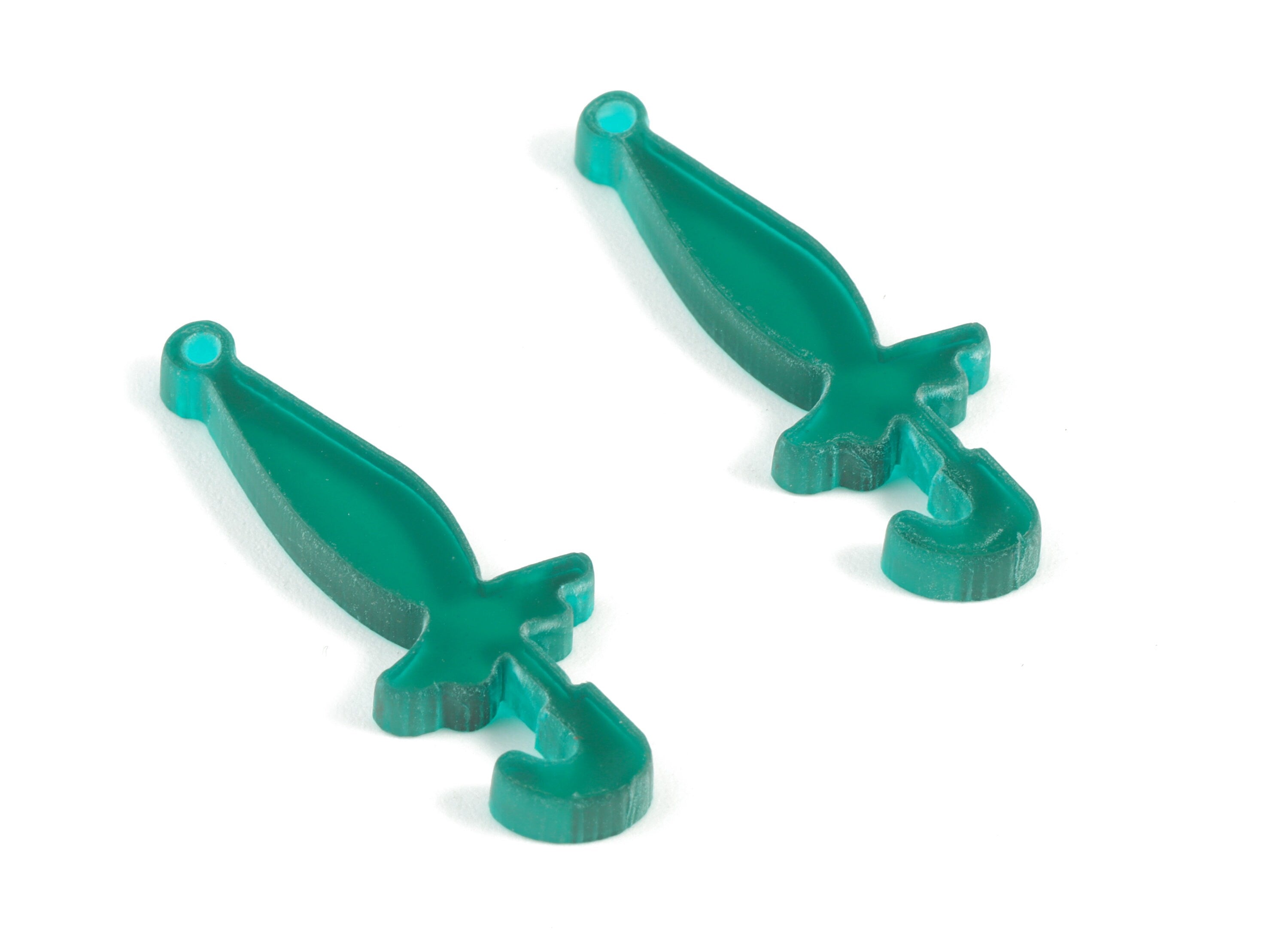 Bead door window curtain - Acrylic Umbrella Green wind bell chimes - Umbrella Earring Charms - Color Code:A463- 32x11x3mm - AC2144-A463 - DOMEDBAZAAR