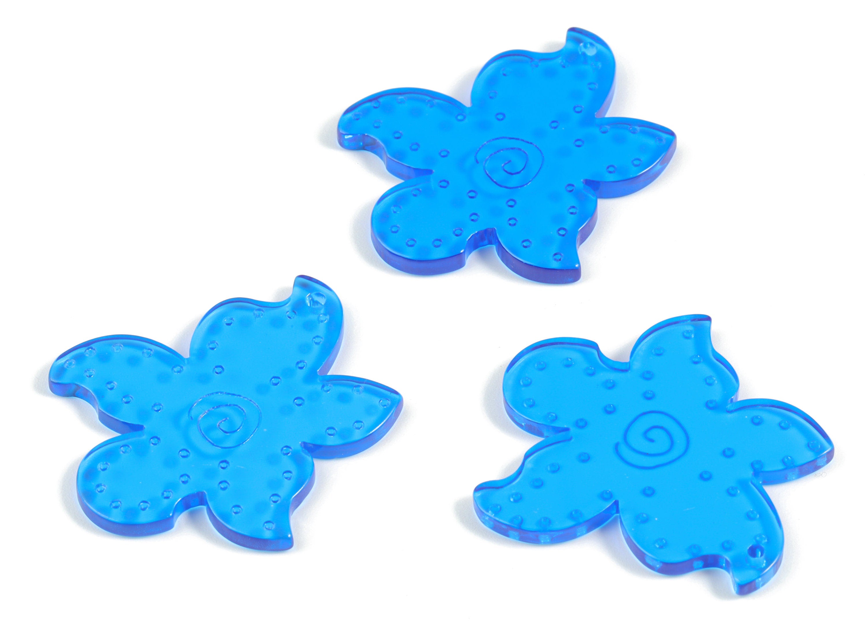 Bead door window curtain - Acrylic Blue Flower wind bell chimes - Circle Earring Charms - Color Code:A464- 37.88x34.31x2.54mm - AC2133-A464 - DOMEDBAZAAR