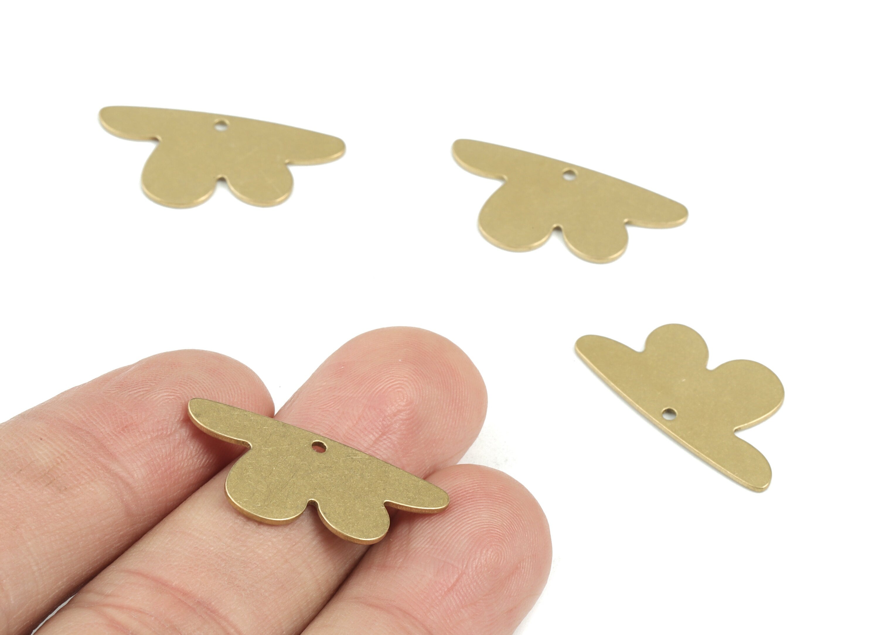 Personalized stamping blank - Cloud Earring Charms - Raw Brass Cloud Pendant - Jewelry Making Supplies - 26x13x0.8mm - PPM3501 - DOMEDBAZAAR