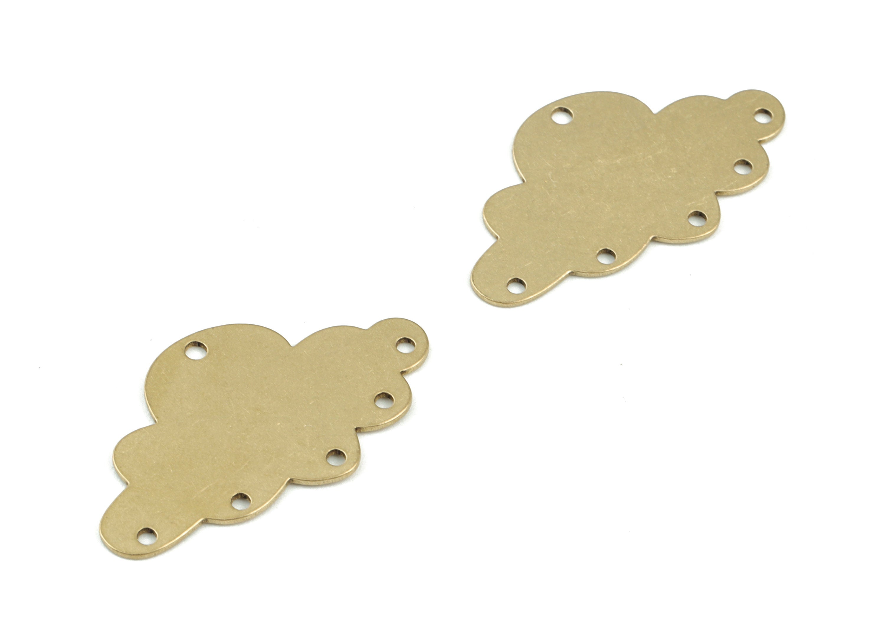 Personalized stamping blank - Brass Cloud Earring Connector - Raw Brass Cloud Charms - Jewelry Supplies - 30x17x0.6mm - PPM3461 - DOMEDBAZAAR