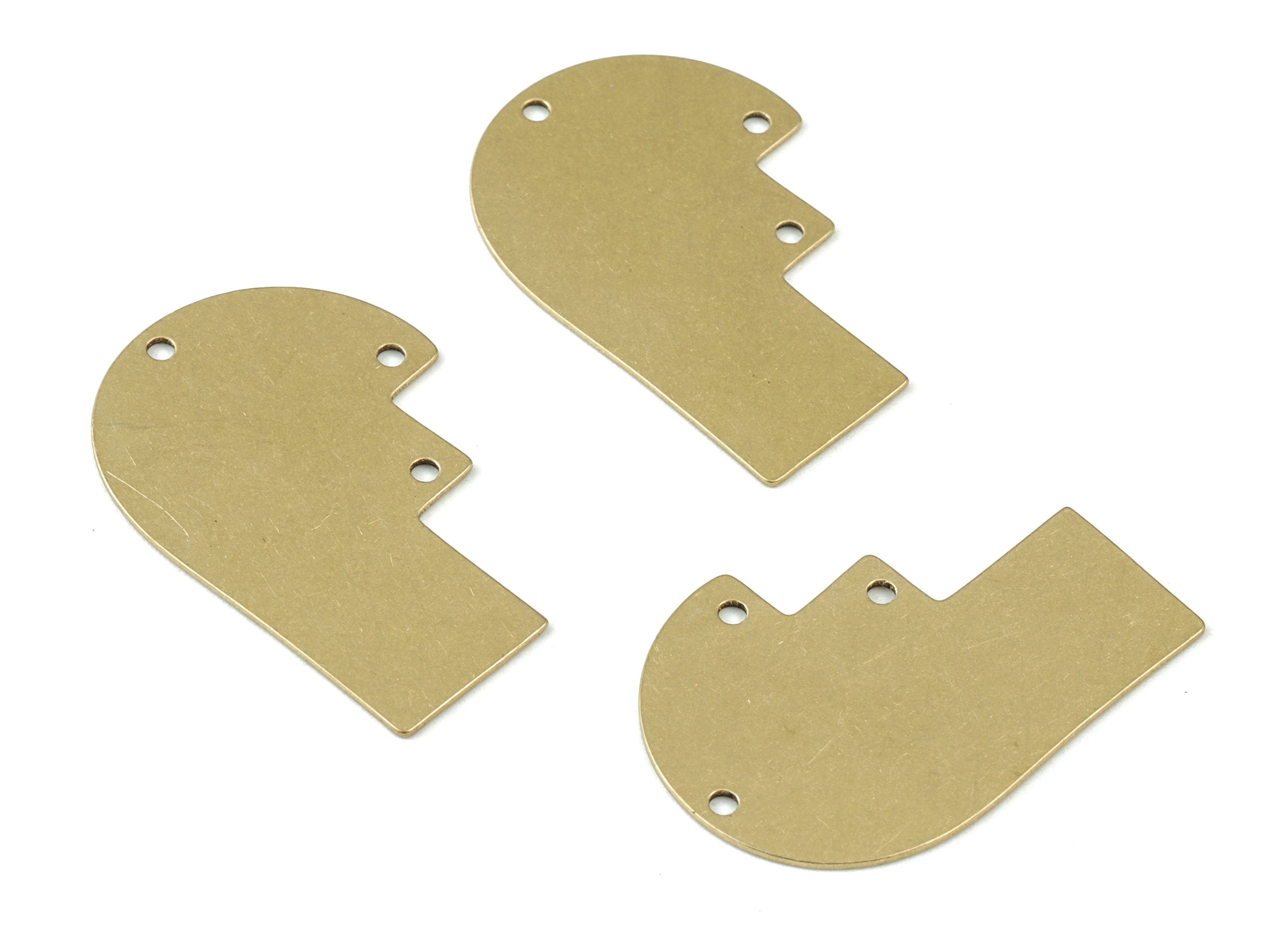 Personalized stamping blank - Brass Geometric Earring Connector - Raw Brass Geometric Charms - Jewelry Supplies - 30x21x0.6mm - PPM3486 - DOMEDBAZAAR