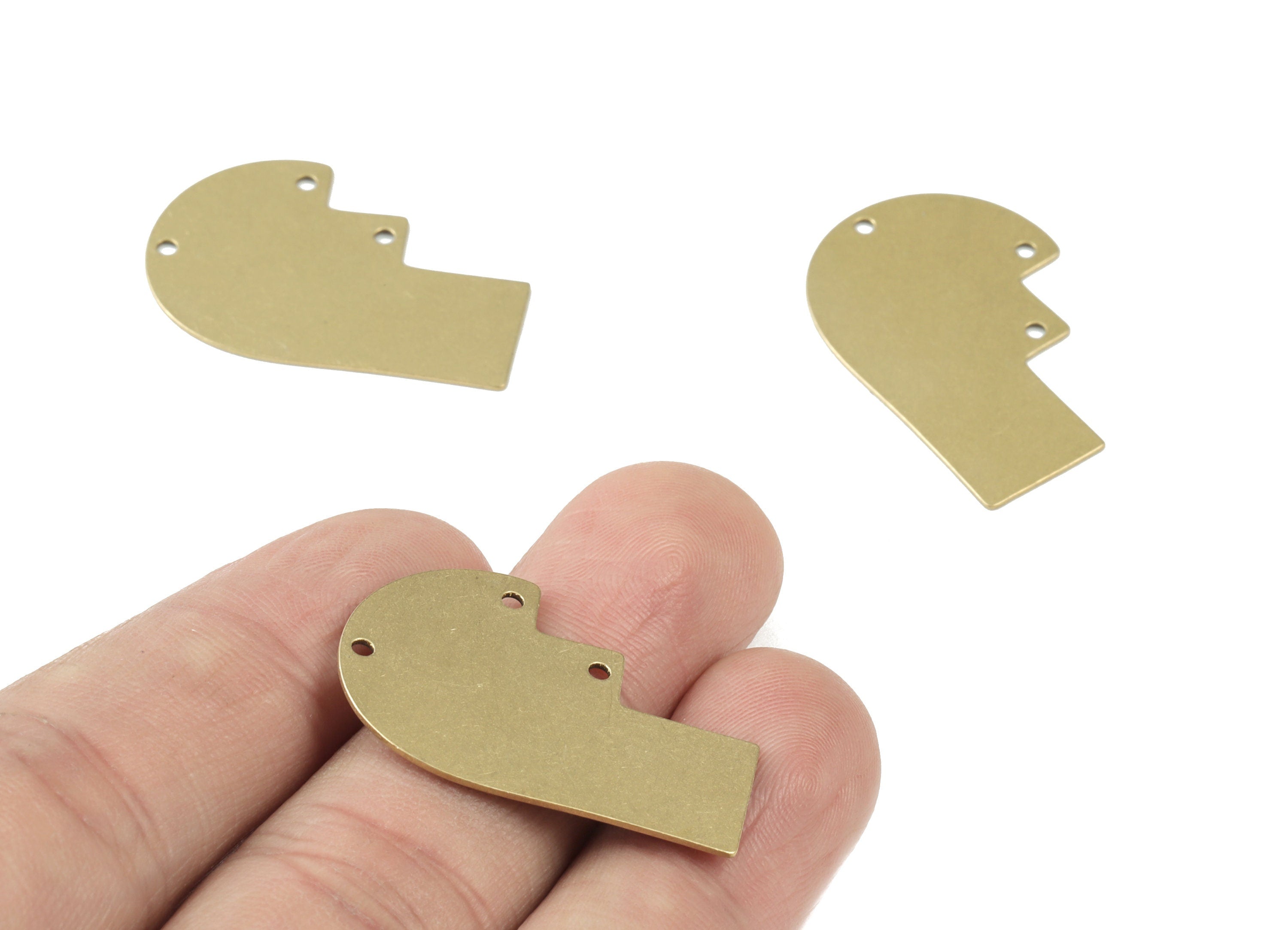 Personalized stamping blank - Brass Geometric Earring Connector - Raw Brass Geometric Charms - Jewelry Supplies - 30x21x0.6mm - PPM3486 - DOMEDBAZAAR