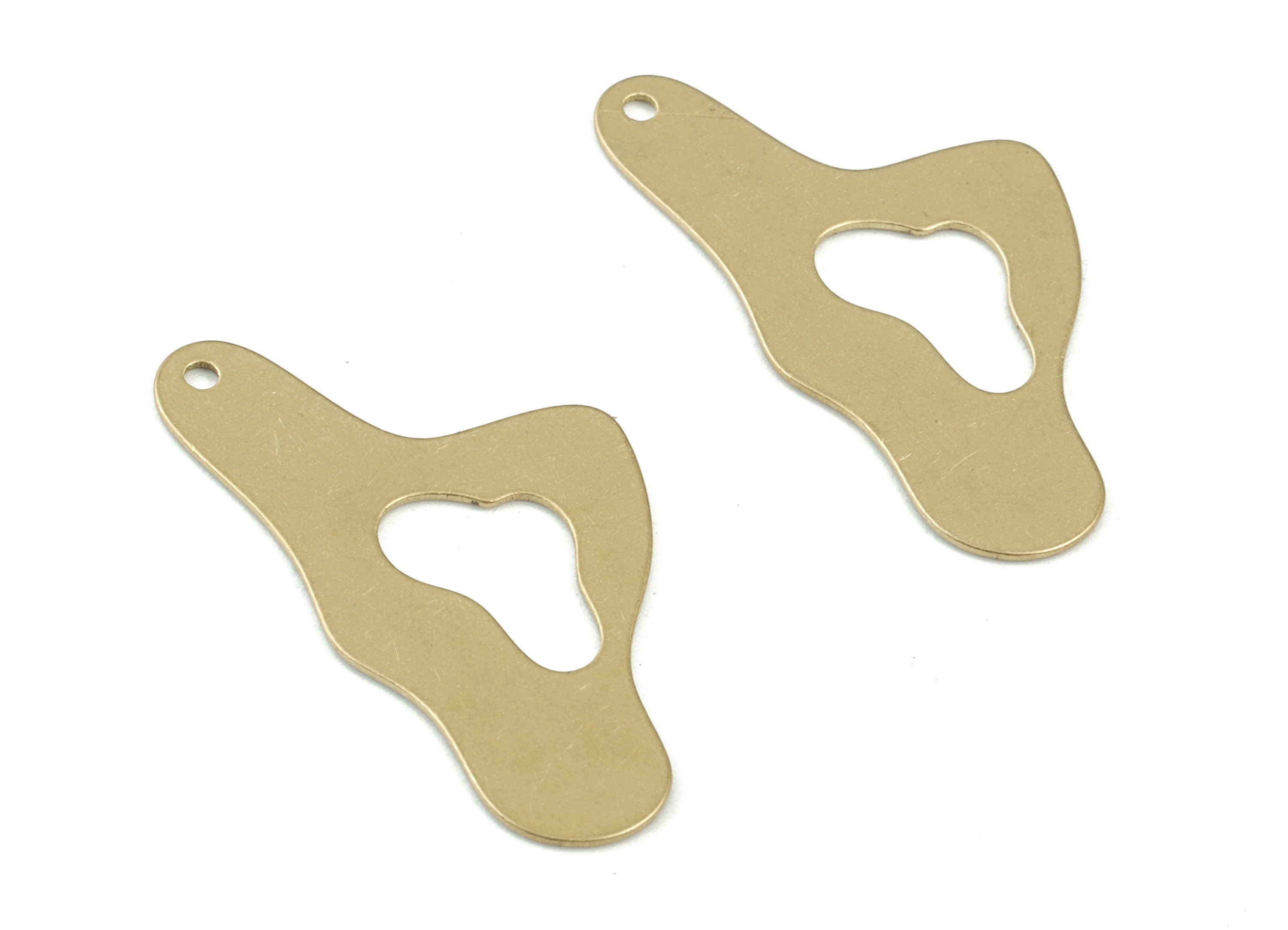 Personalized stamping blank - Brass Cloud Earring Charms - Raw Brass Cloud Pendant - Jewelry Making Supplies - 30x16x0.6mm - PPM3495 - DOMEDBAZAAR