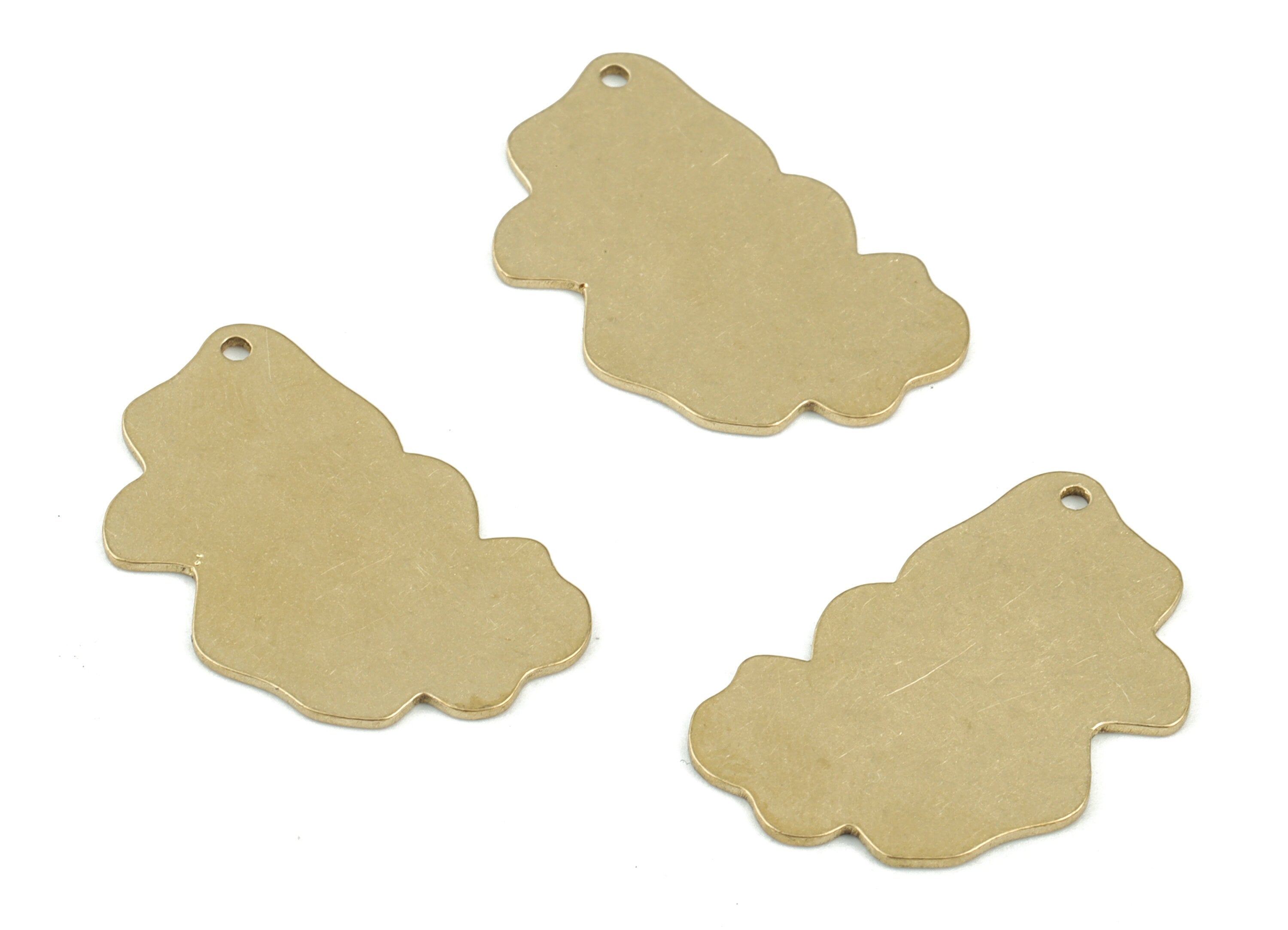 Personalized stamping blank - Brass Cloud Stamping Blank - Raw Brass Cloud Earring Charms - Jewelry Making Supplies - 25x16x0.8mm - PPM3460 - DOMEDBAZAAR