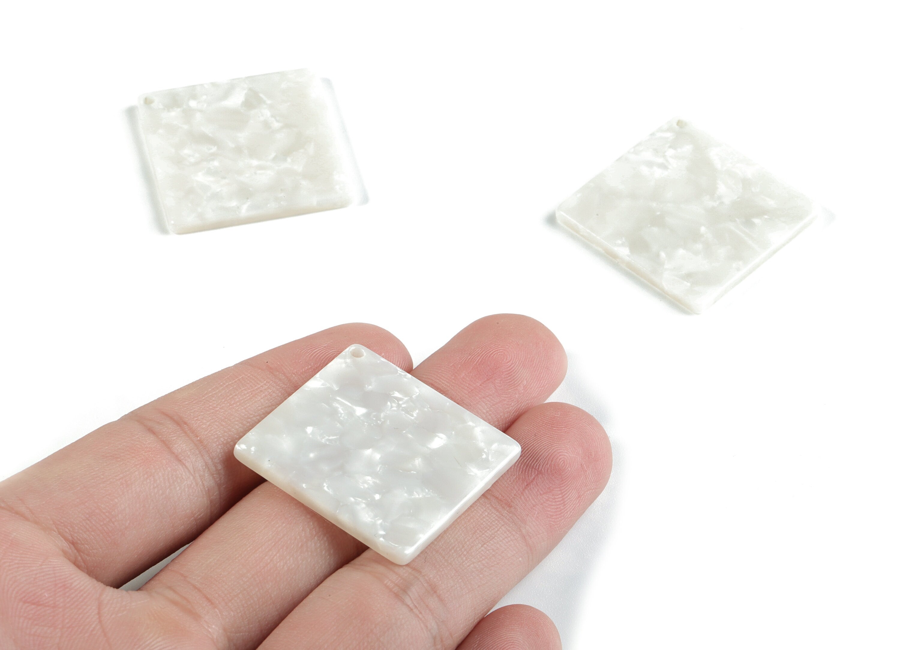 Acetate Square Charms - Square Earings and Pendant - Earring Findings - Jewelry Supplies - Color Code: A12 - 29.7x29.7x2.62mm - AC1079-A12 - DOMEDBAZAAR