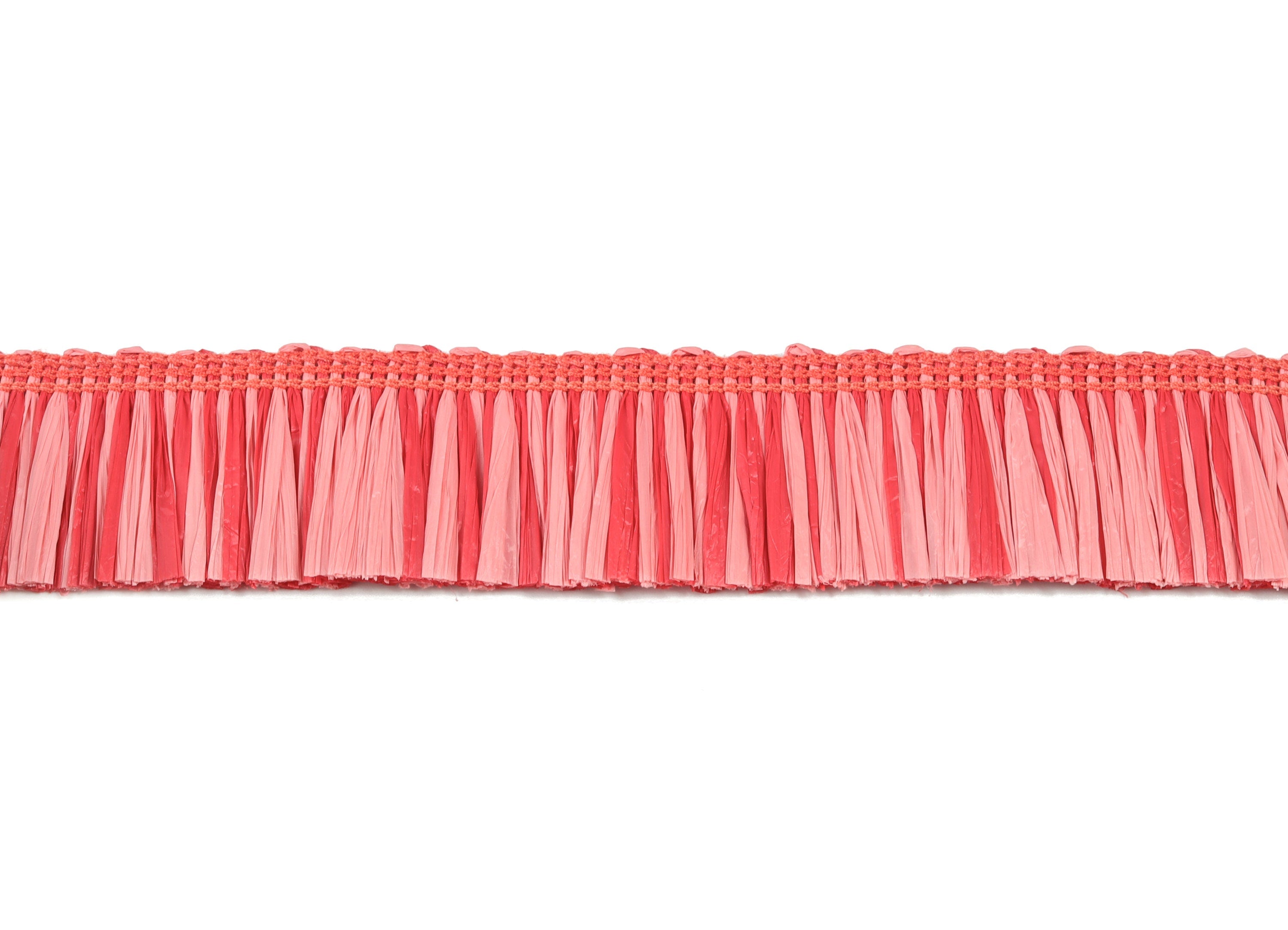 Raffia Tassels Strip - Natural Raffia Grass - Red Color Raffia Tassel Skirt - Jewelry Accessories - Earring Findings - 25x2.8mm - RS1069 - DOMEDBAZAAR