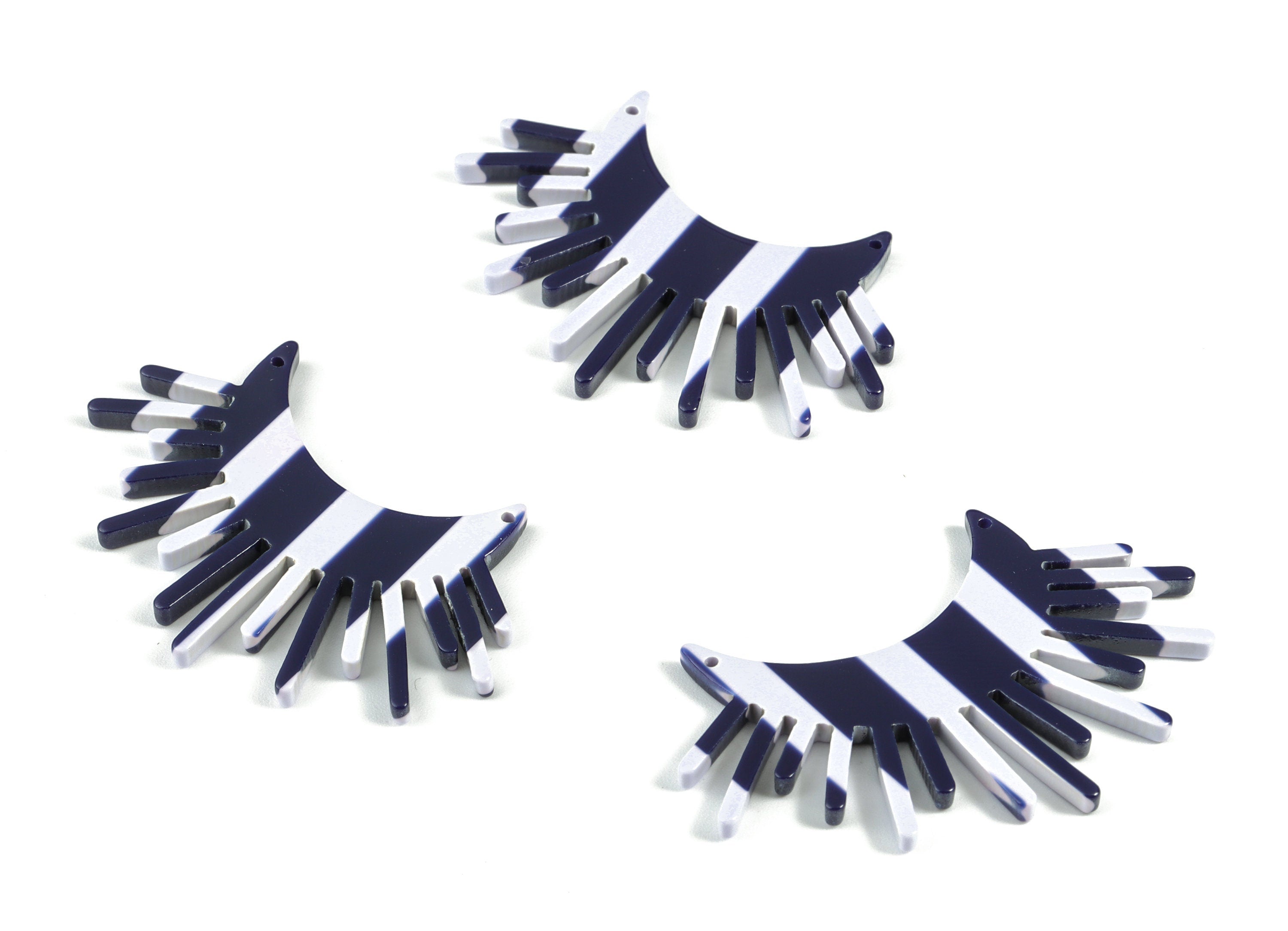 Acetate Sunrise Earring Charms - Sunrise Pendant - Earring Findings - Jewelry Supplies - Color Code:A161 - 48.65x23.14x2.65mm - AC1446-A161 - DOMEDBAZAAR