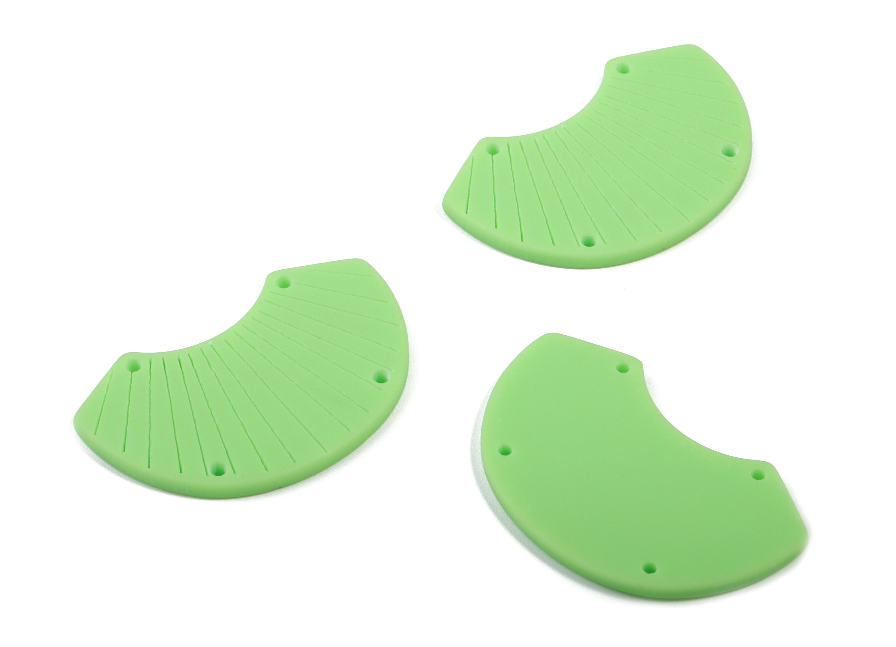 Acrylic Shell Earring Connector - Matte Sheall Earring Charms - Jewelry Supplies - 4 Holes - Color Code:A469 - 36.53x23.27x2.16mm - AC1892D - DOMEDBAZAAR