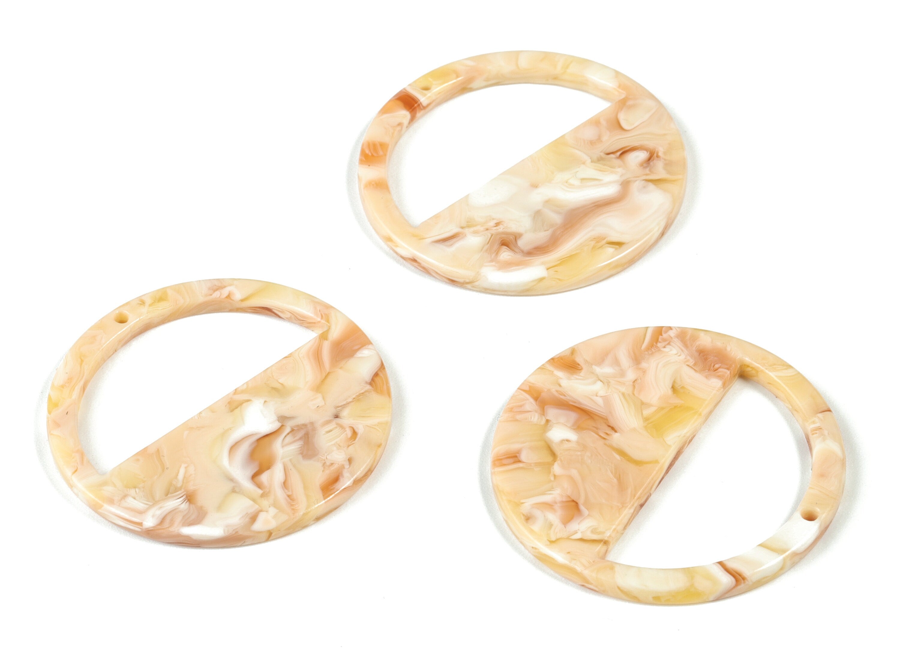 Acetate Round Charms - Round Earring and Pendant - Earring Findings - Jewelry Supplies - Color Code: A542 - 34.42x34.42x2.61mm - AC1498-A542 - DOMEDBAZAAR