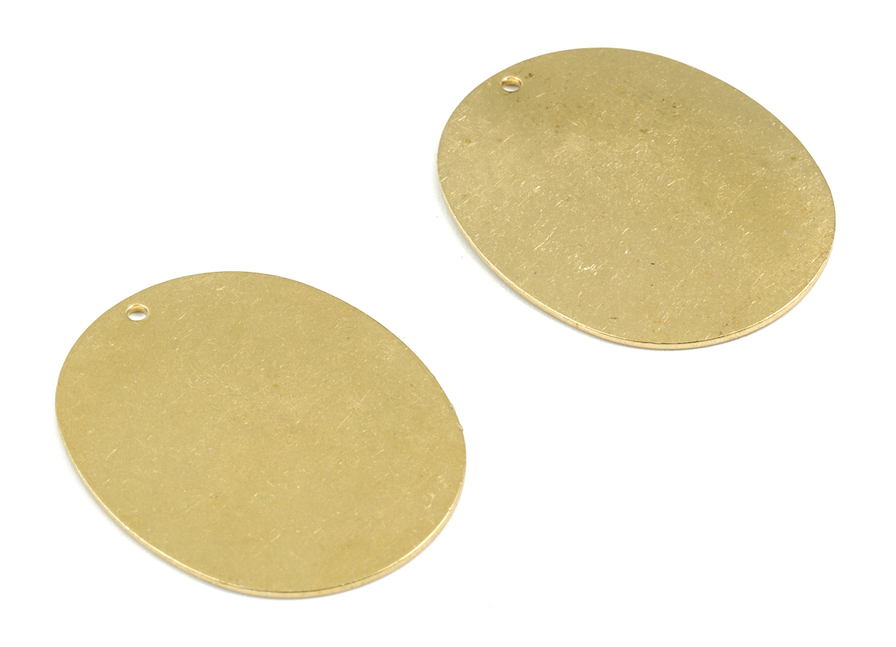 Personalized stamping blank - Brass Oval Earring Charms - Raw Brass Oval Pendant - Earring Findings - 32.49x25.71x1.01mm - PP3685 - DOMEDBAZAAR