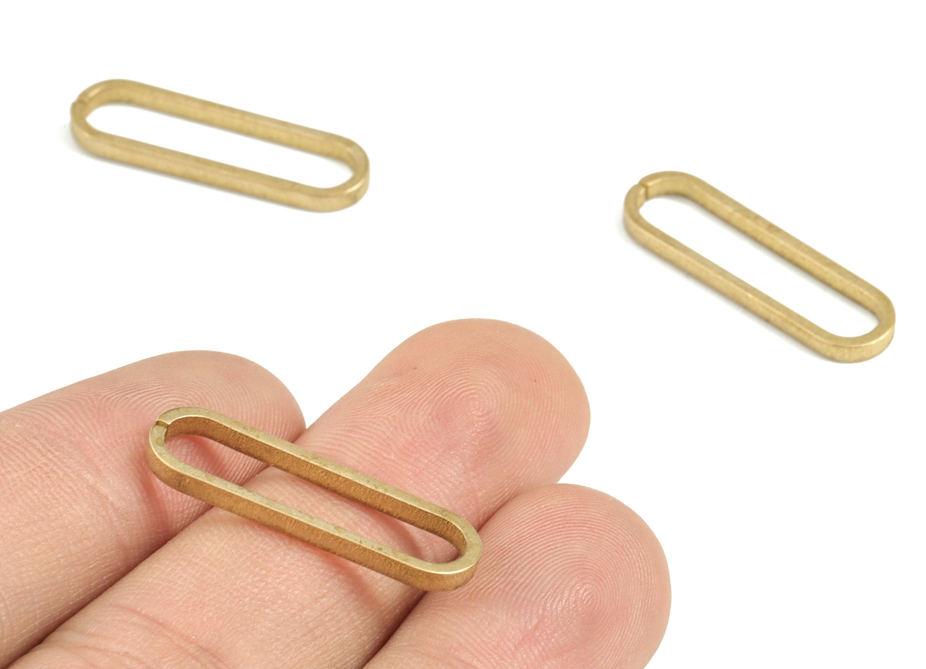Brass Parrot Claps - Push Gate Snap Open Hook Ring Hinge Key Carabiner Raw Brass Lobster Claw Claps - Jewellery Supplies - 27x8x2mm - PP3697 - DOMEDBAZAAR