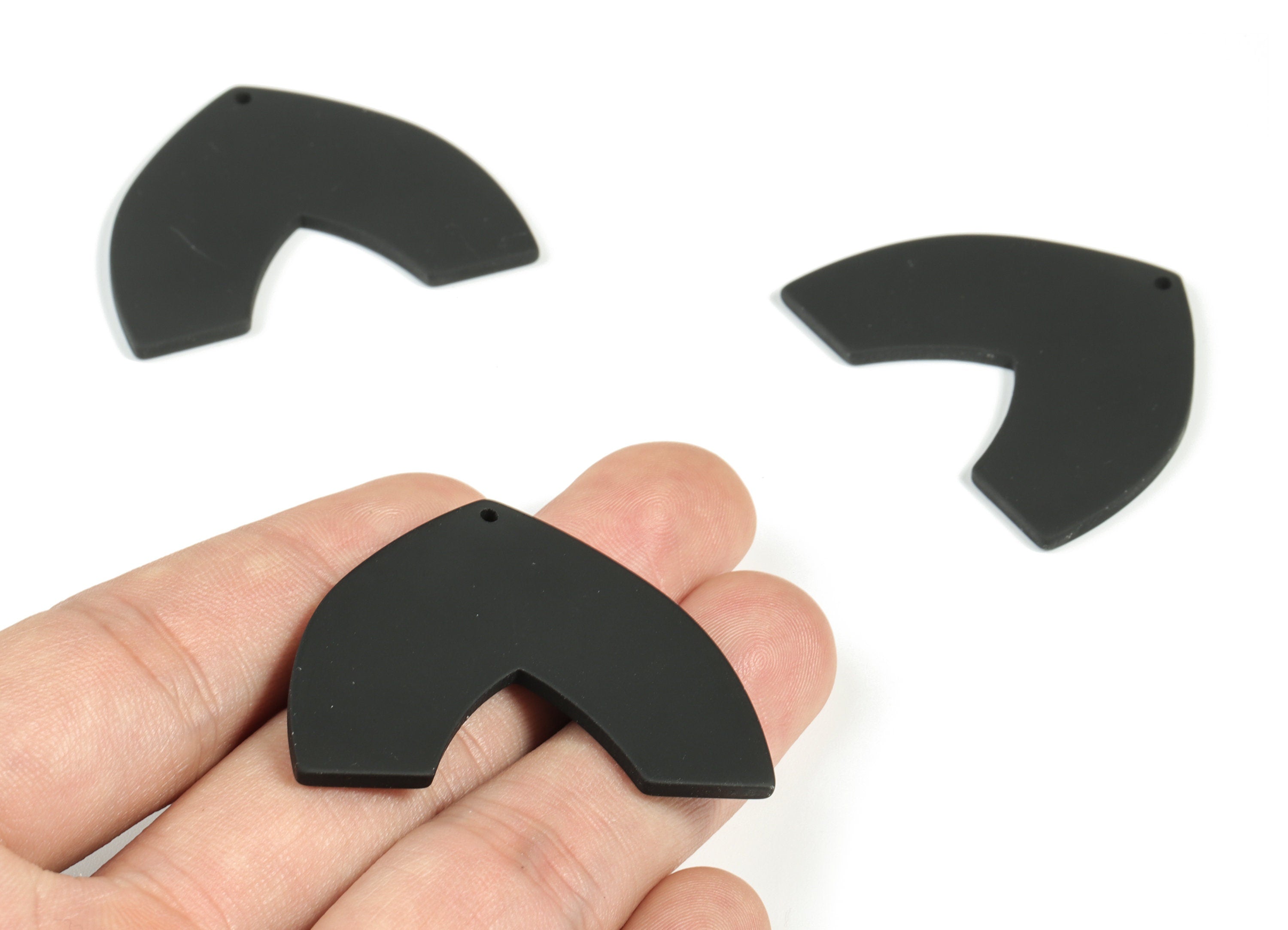 Acrylic Dome Earring Charms - Matte Dome Charm - Earring Findings - Jewelry Supplies - Color Code:A132 - 42.89x33.42x2.32mm - AC1880-A132 - DOMEDBAZAAR