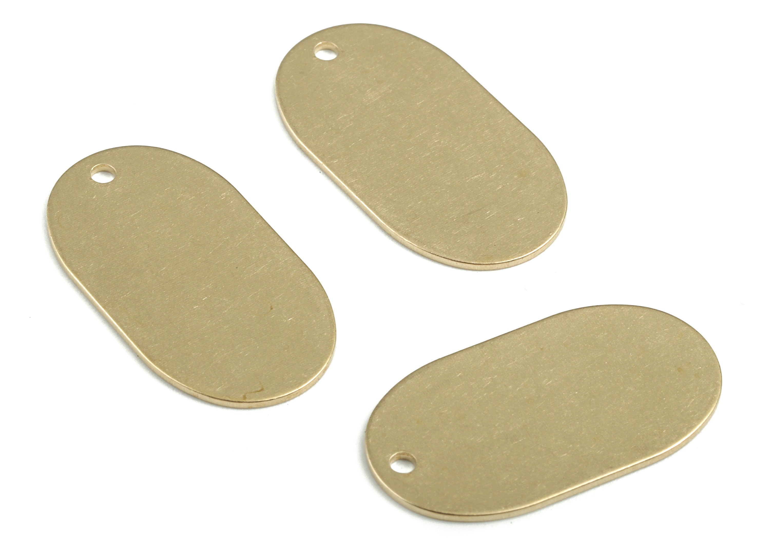 Personalized stamping blank - Brass Oval Earring Charms - Raw Brass Oval Pendant - Earring Findings - 26.99x14.62x0.8mm - PP3681 - DOMEDBAZAAR