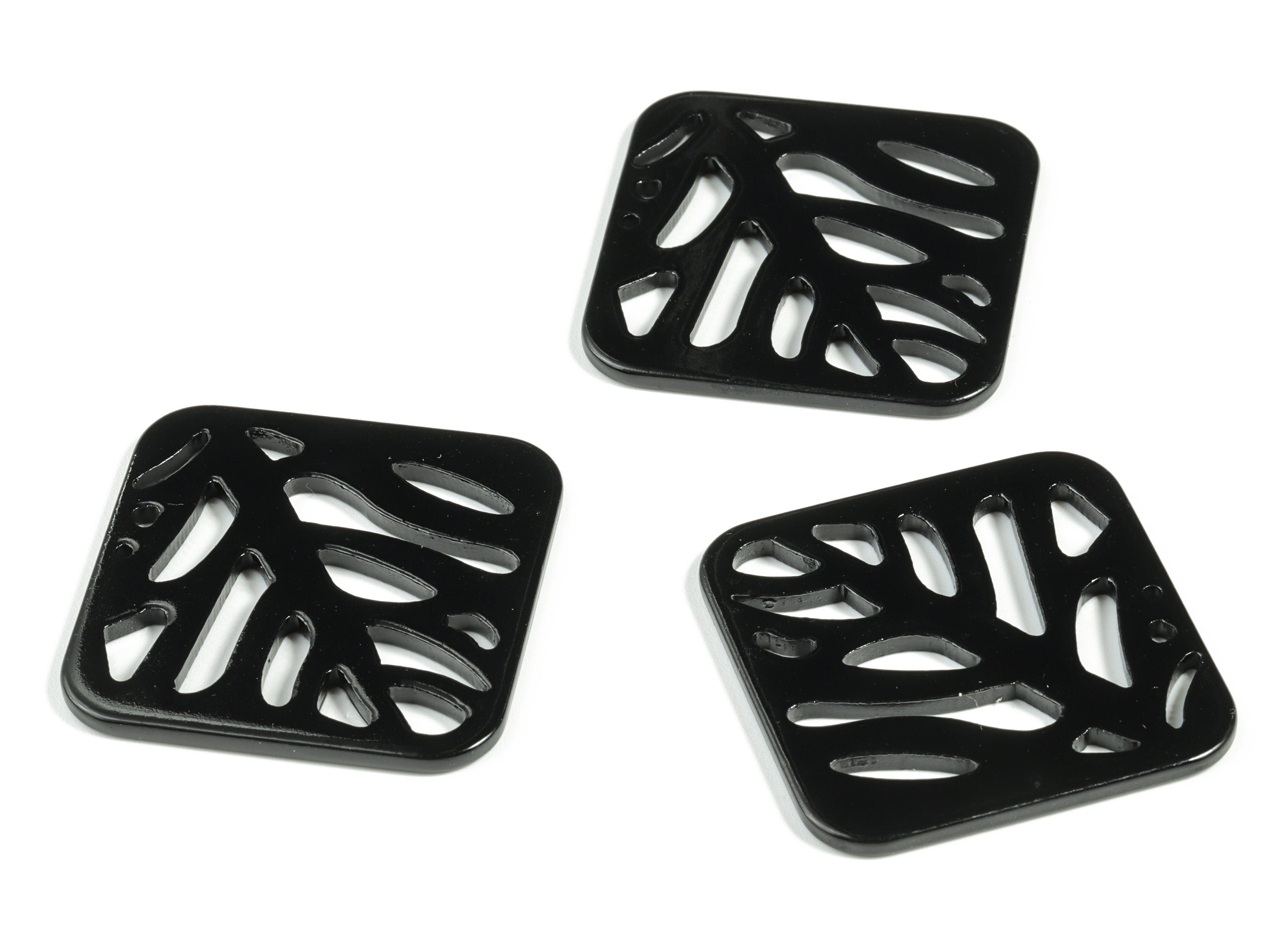 Acrylic Square Leaves Earring Connector - Acrylic Square Leaves Charms - Jewelry Supplies - Color Code:A66 - 39.57x39.56x2.46mm - AC2177-A66 - DOMEDBAZAAR