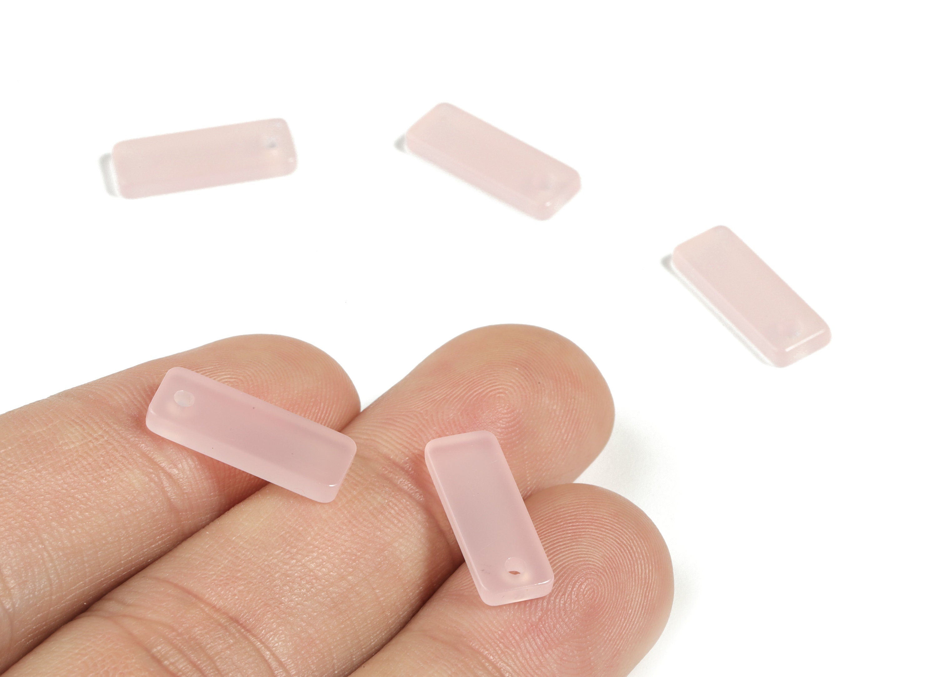 Acrylic Rectangle Earring Charms - Rectangle Pendant - Earring Finding - Jewelry Supplies - Color Code:A397 - 16.66x6.23x2mm - AC2188-A397 - DOMEDBAZAAR