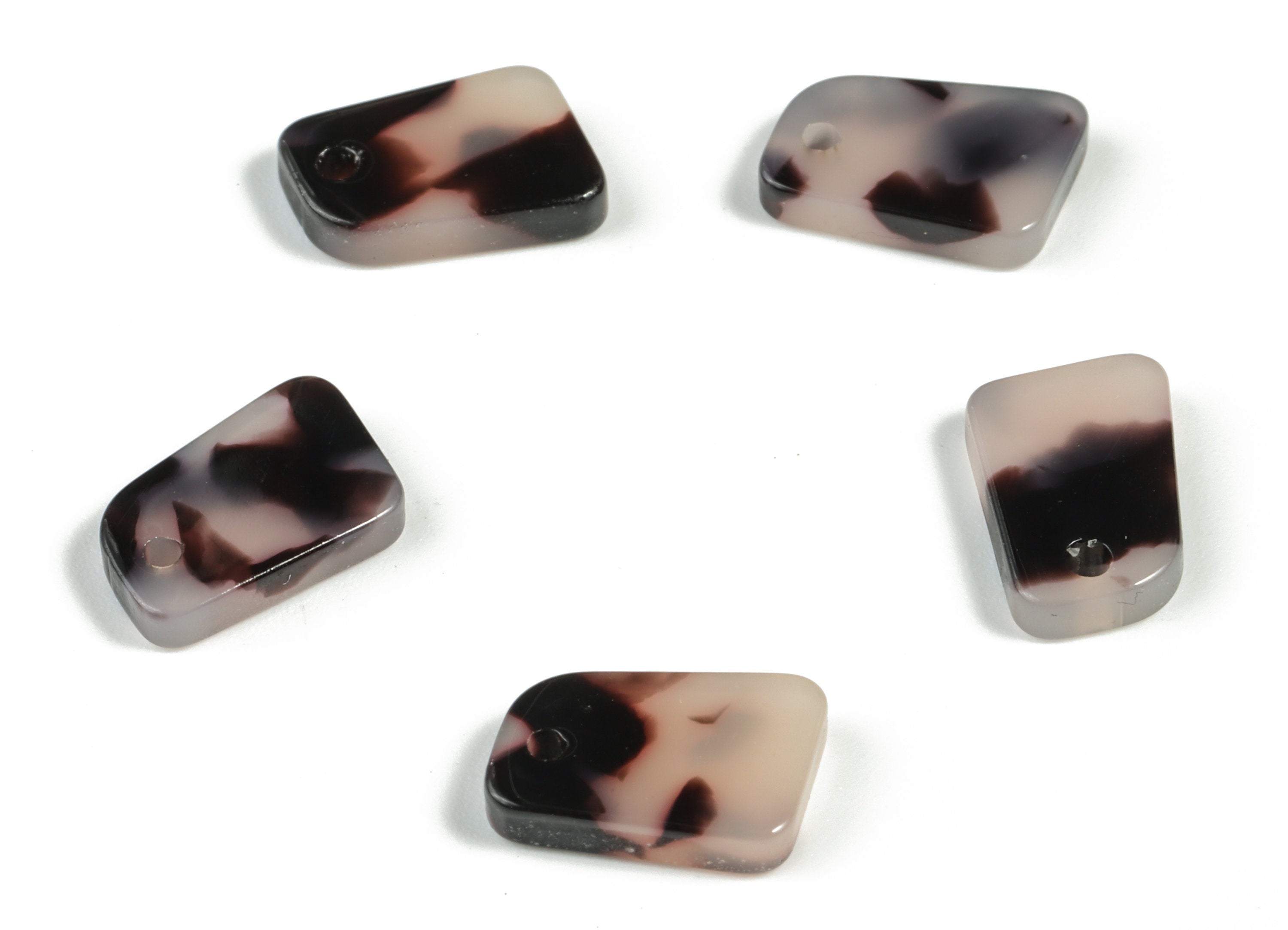 Acetate Geometry Earring Charms - Acetate Geometry Pendant - Blonde Tortoise Shell Earring - Color Code:A06 - 12.07x8.41x2.65mm - AC2185-A06 - DOMEDBAZAAR