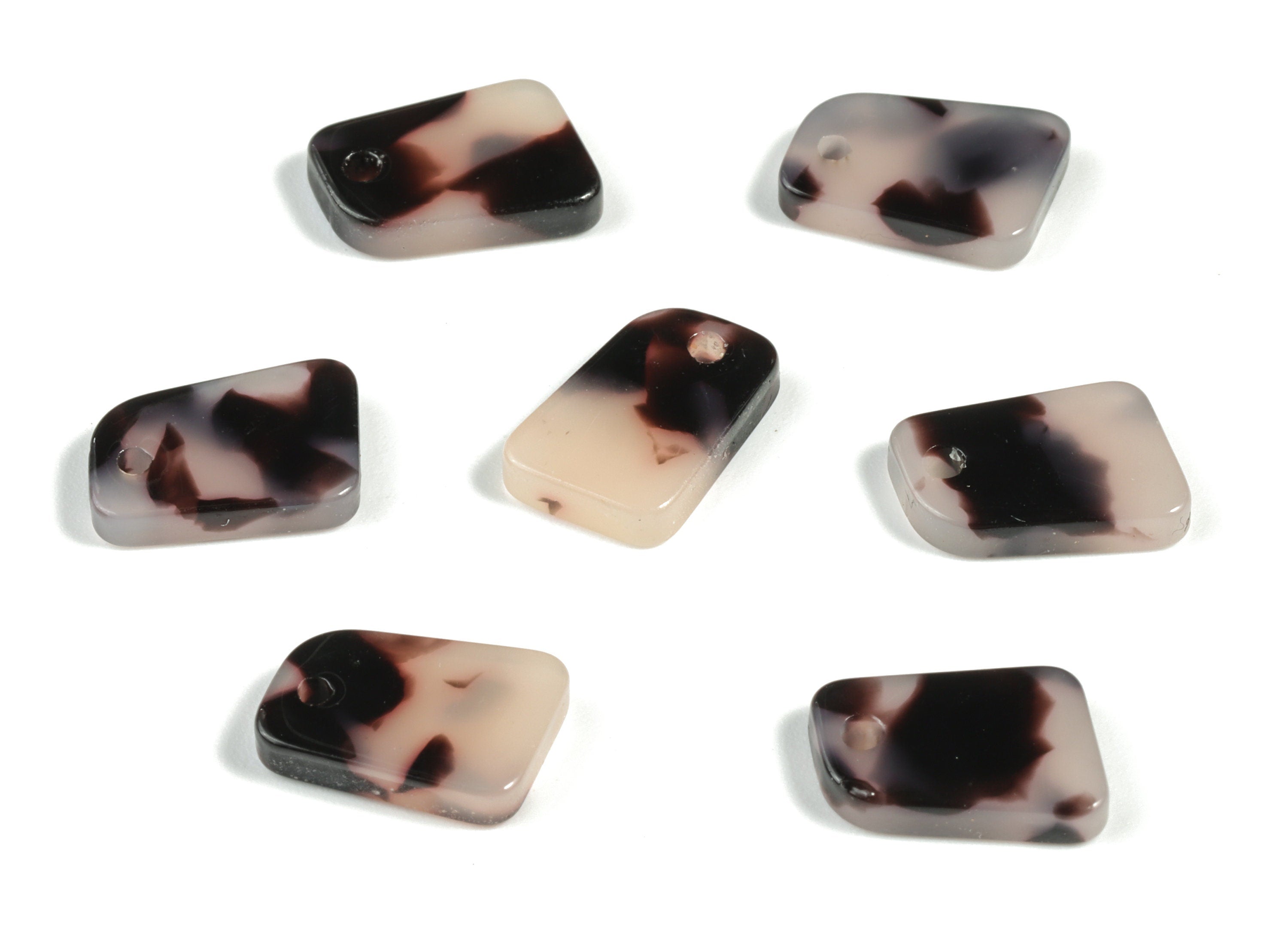 Acetate Geometry Earring Charms - Acetate Geometry Pendant - Blonde Tortoise Shell Earring - Color Code:A06 - 12.07x8.41x2.65mm - AC2185-A06 - DOMEDBAZAAR