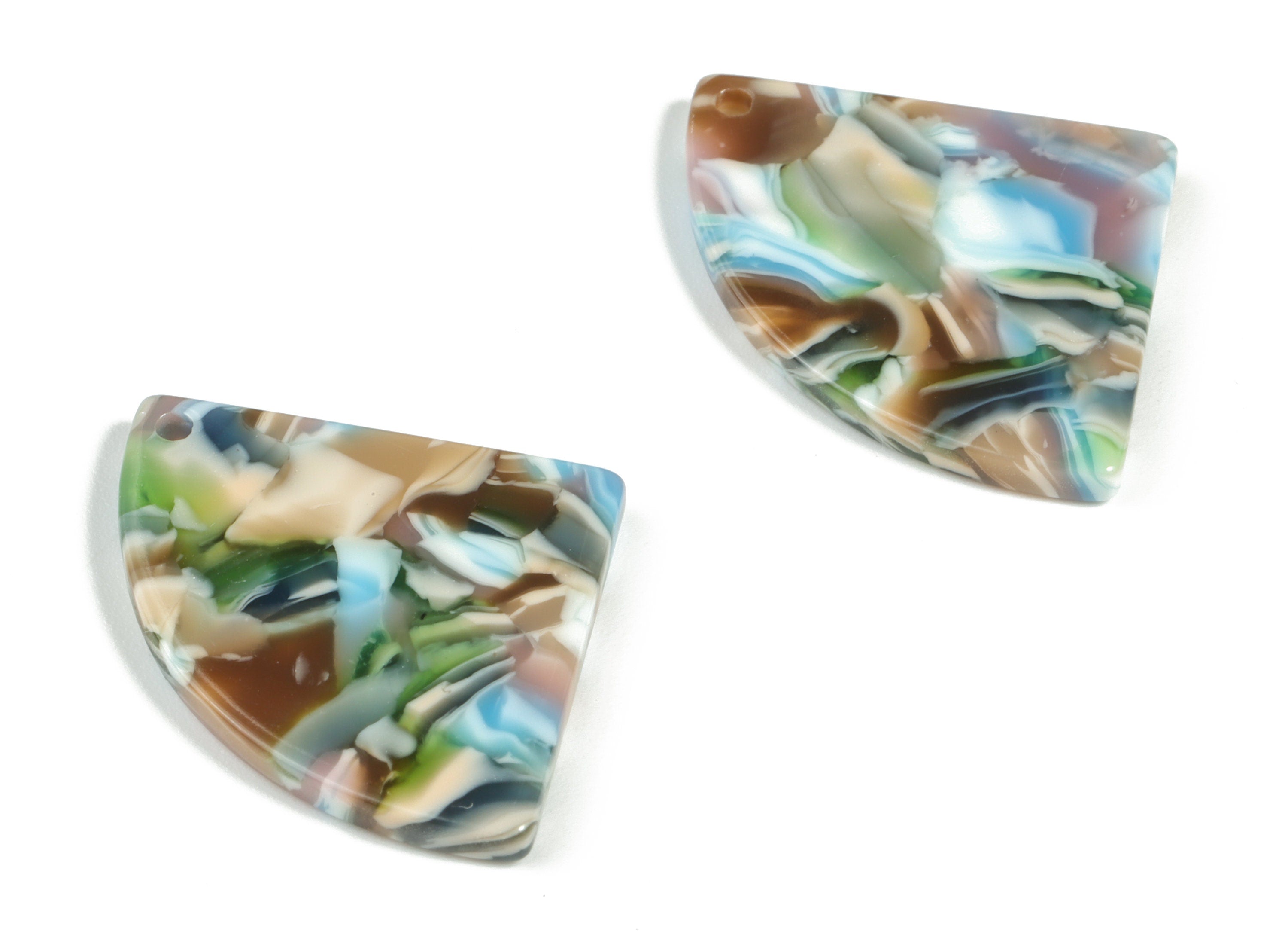 Acetate Pizza Earring Charms - Pizza Pendant - Earring Finding - Jewelry Supplies - Color Code:A240 - 30.27x22.07x2.44mm - AC2191-A240 - DOMEDBAZAAR