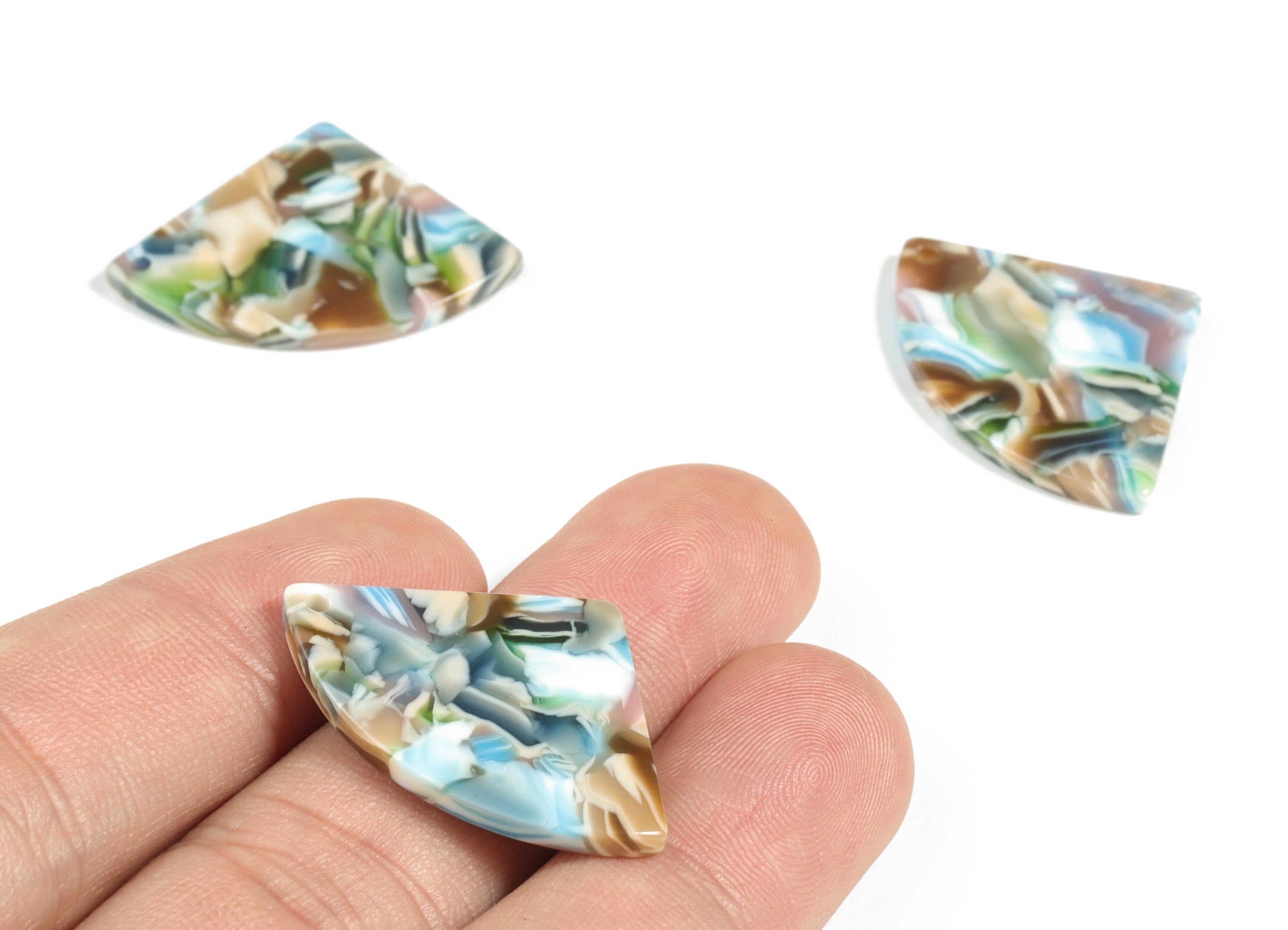 Acetate Pizza Earring Charms - Pizza Pendant - Earring Finding - Jewelry Supplies - Color Code:A240 - 30.27x22.07x2.44mm - AC2191-A240 - DOMEDBAZAAR