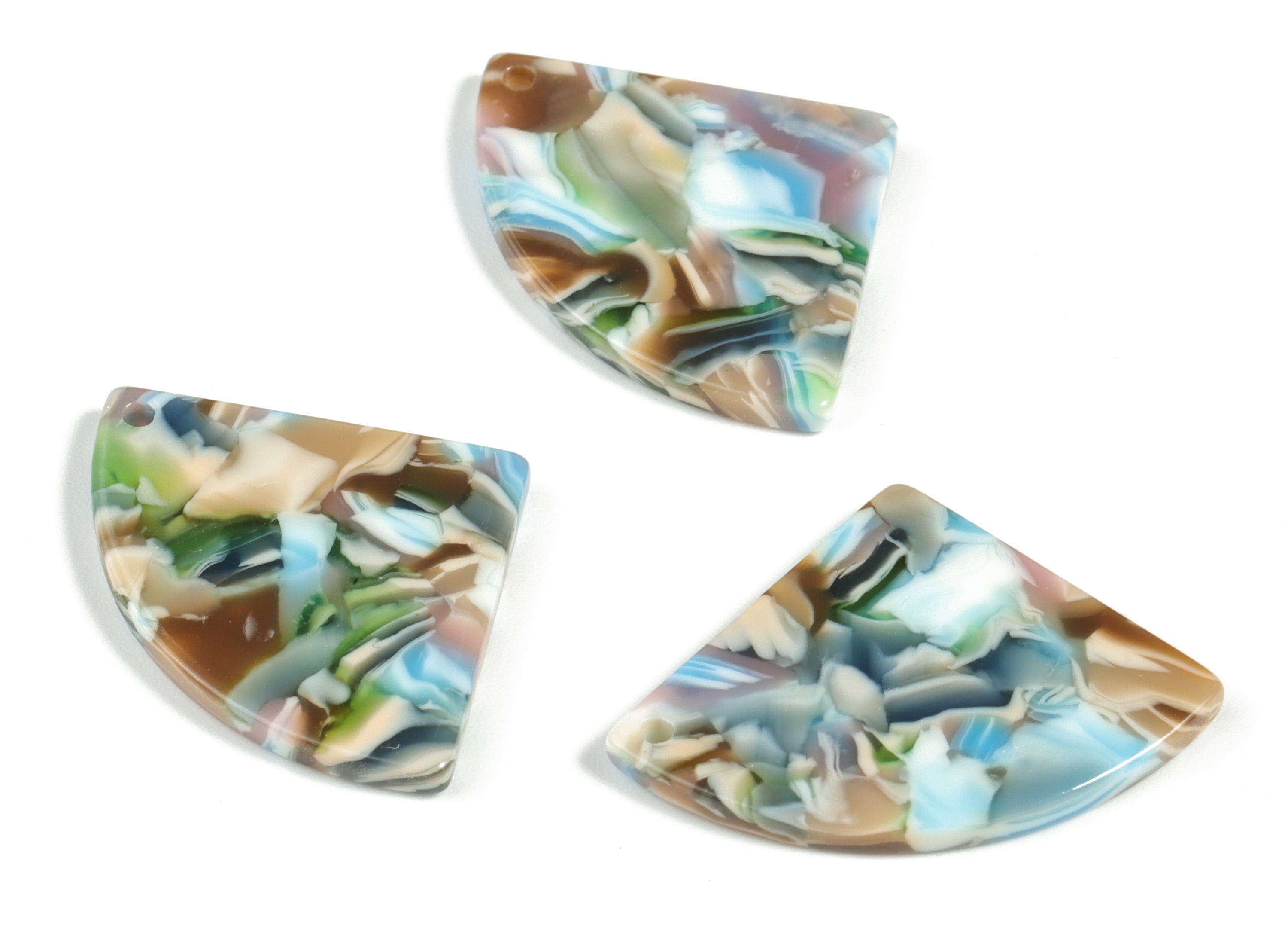 Acetate Pizza Earring Charms - Pizza Pendant - Earring Finding - Jewelry Supplies - Color Code:A240 - 30.27x22.07x2.44mm - AC2191-A240 - DOMEDBAZAAR