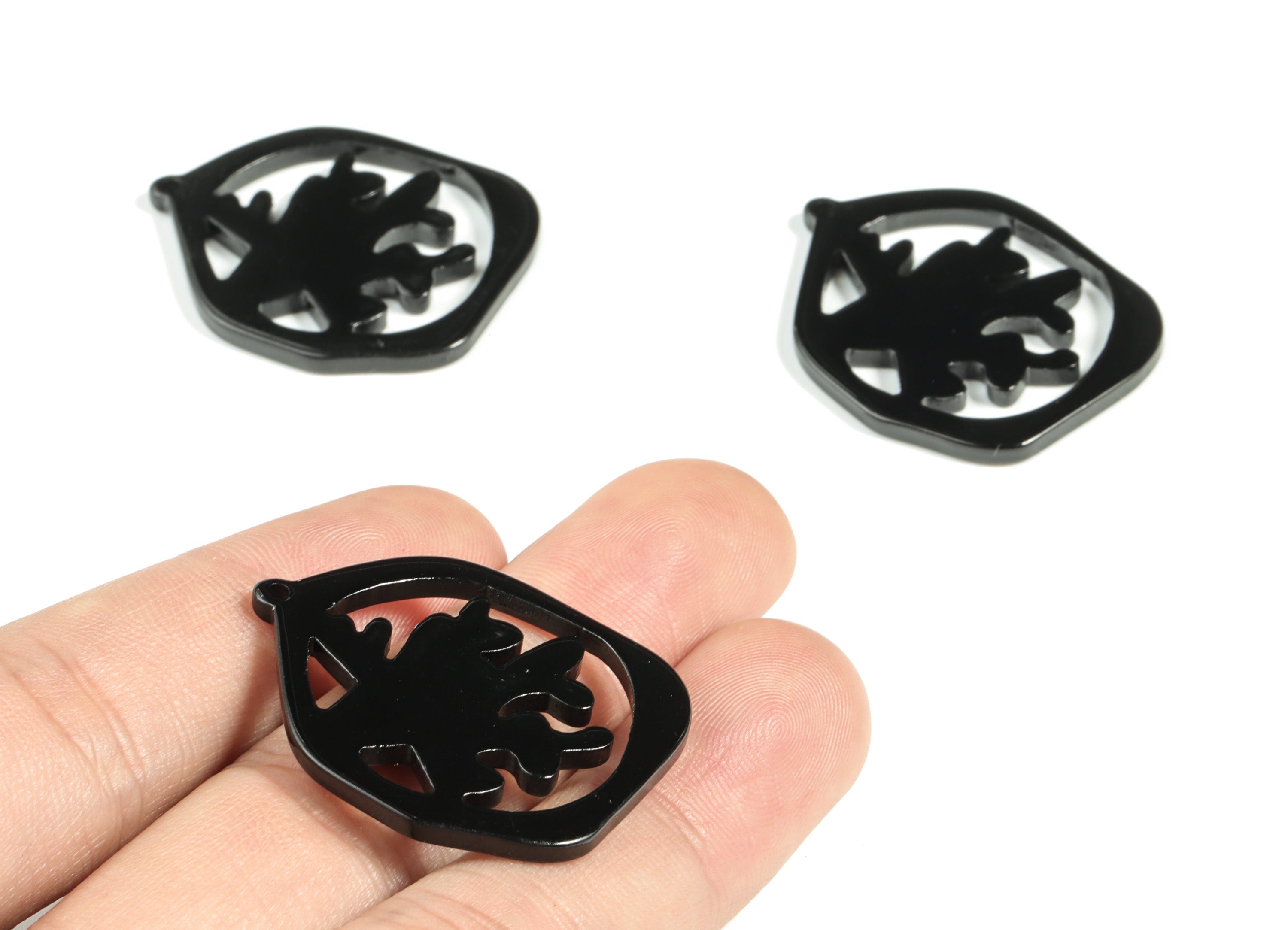 Acrylic Hexagon Tree Earring Charms - Acrylic Hexagon Tree Earrings - Jewelry Supplies - Color Code:A66 - 34.76x27.21x2.53mm - AC2190-A66 - DOMEDBAZAAR