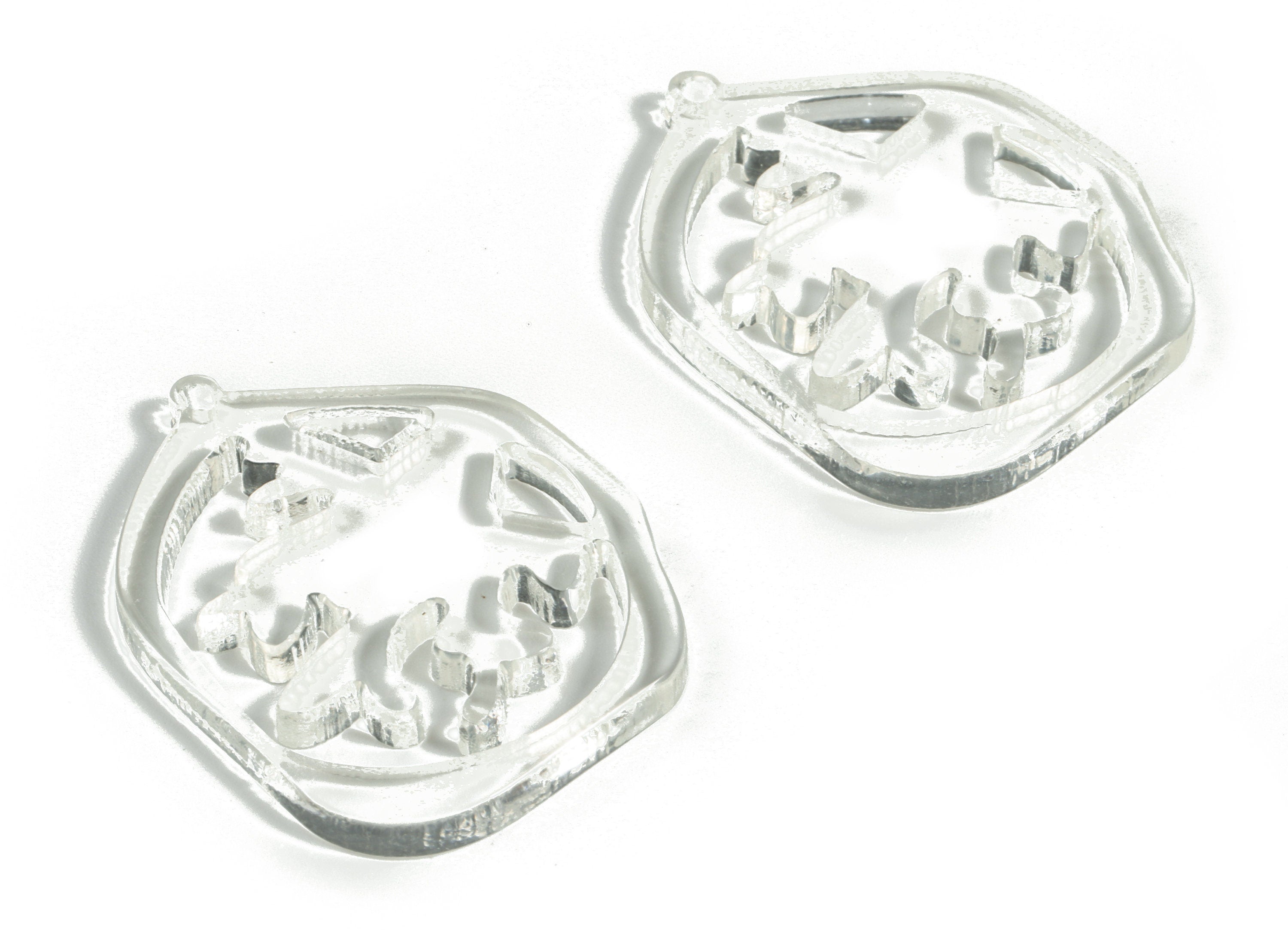 Acrylic Hexagon Tree Earring Charms - Acrylic Hexagon Tree Earrings - Jewelry Supplies - Color Code:A63 - 34.44x27.51x2.91mm - AC2190-A63 - DOMEDBAZAAR