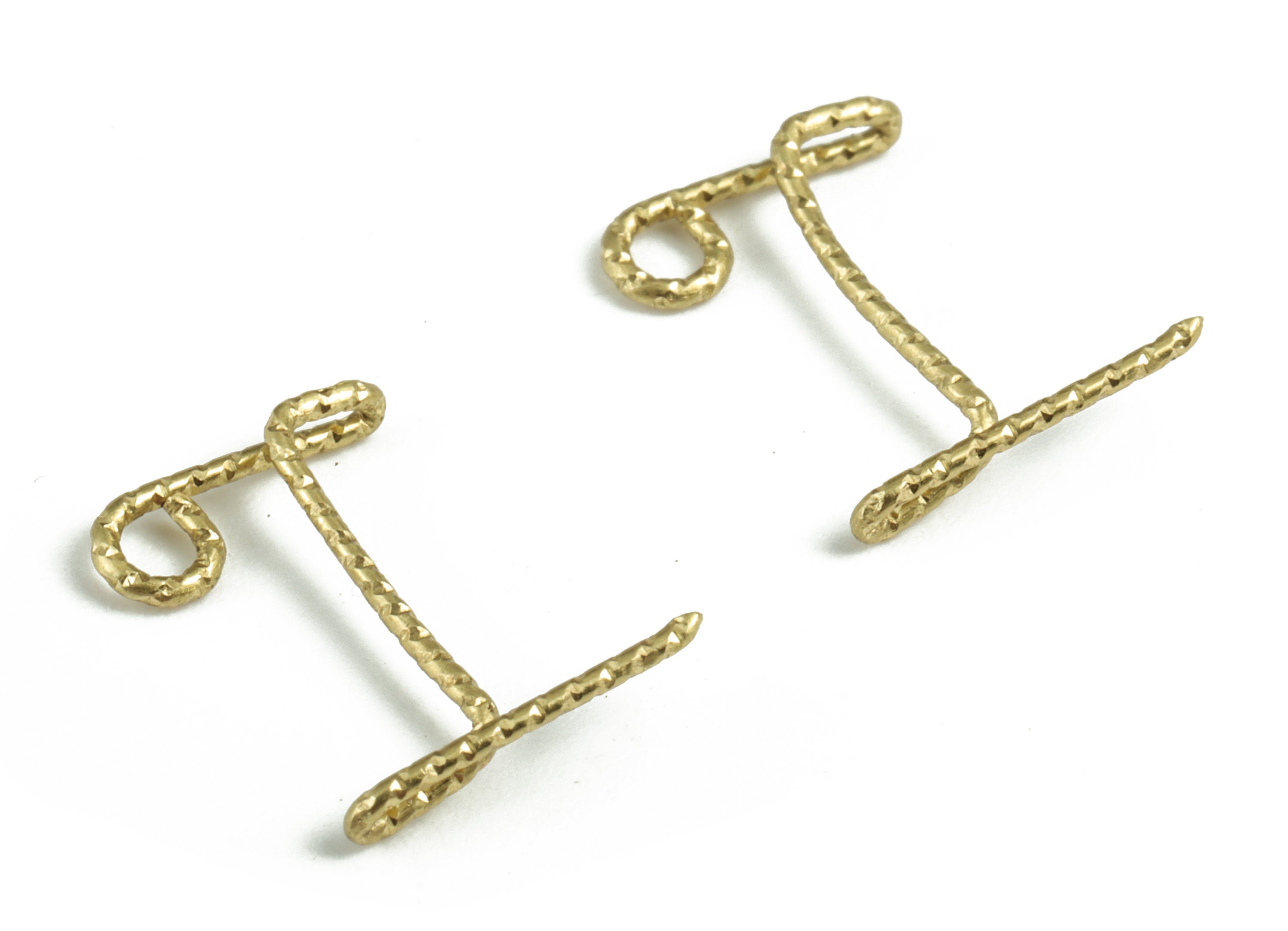 Brass I letter Pendant - Raw Brass Wave Letter I Charms - Brass Wire - Jewelry Making Supplies - 11.78x9.7x0.54mm - PP3639I - DOMEDBAZAAR