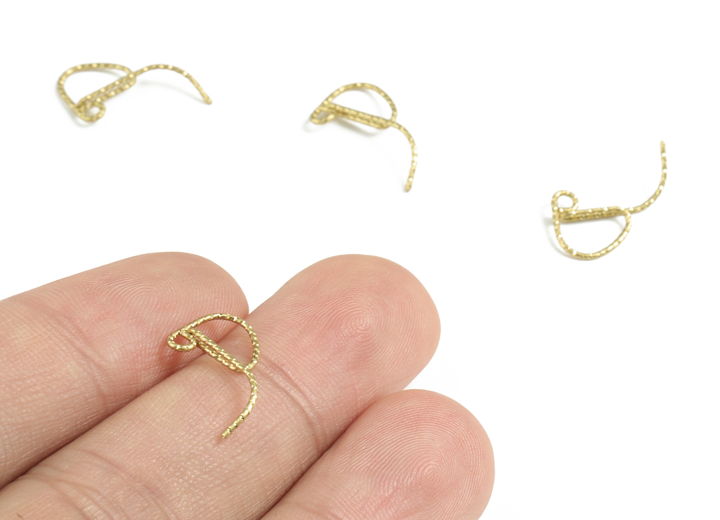 Brass P Letter Pendant - Raw Brass Wave Letter P Charms - Brass Wire - Jewelry Making Supplies - 14.62x9.76x0.62mm - PP3639P - DOMEDBAZAAR